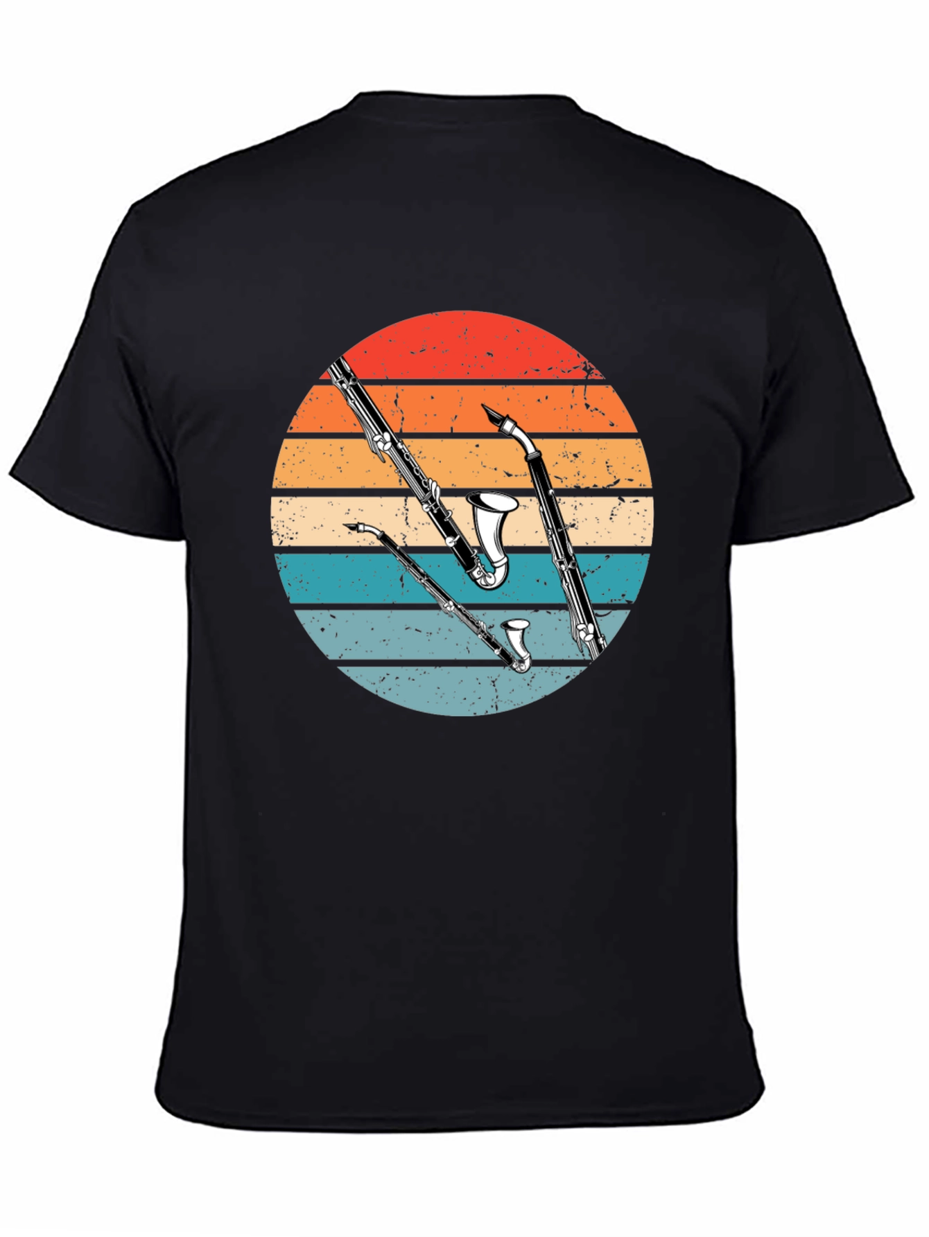 Retro Clarinet Graphic T-Shirt - Musicians Style