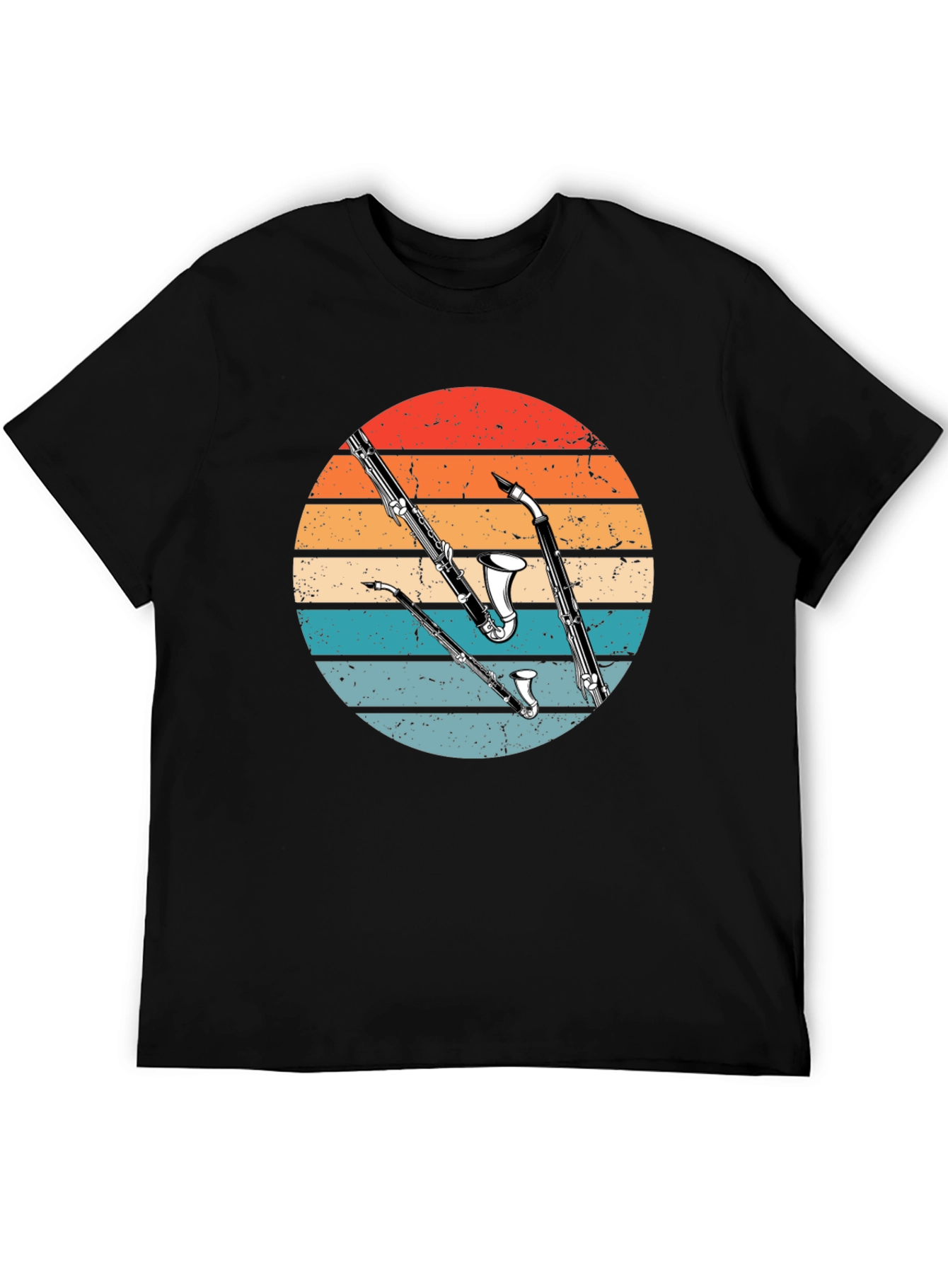 Retro Clarinet Graphic T-Shirt - Musicians Style