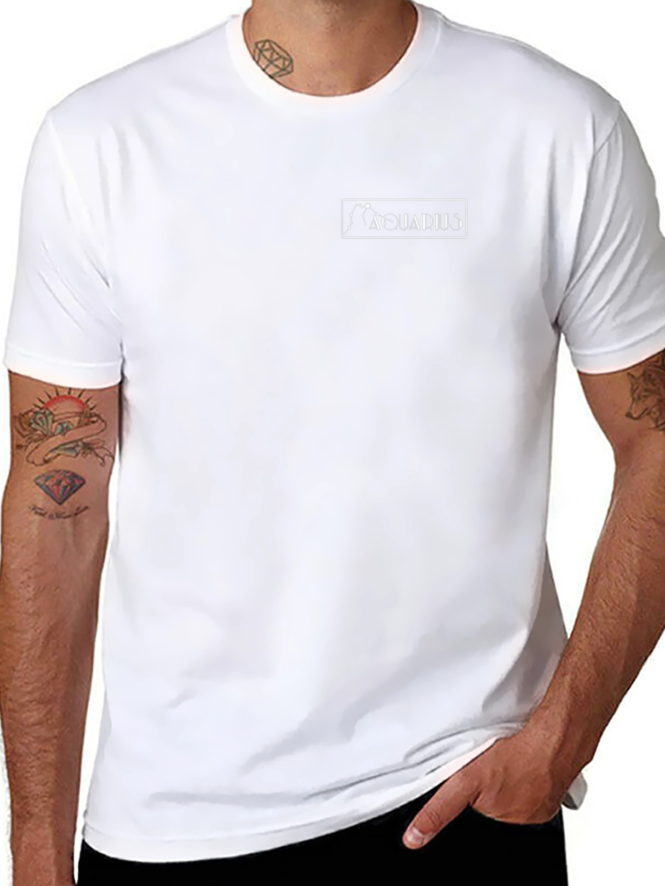 Aquarius Constellation Graphic Tee - Black