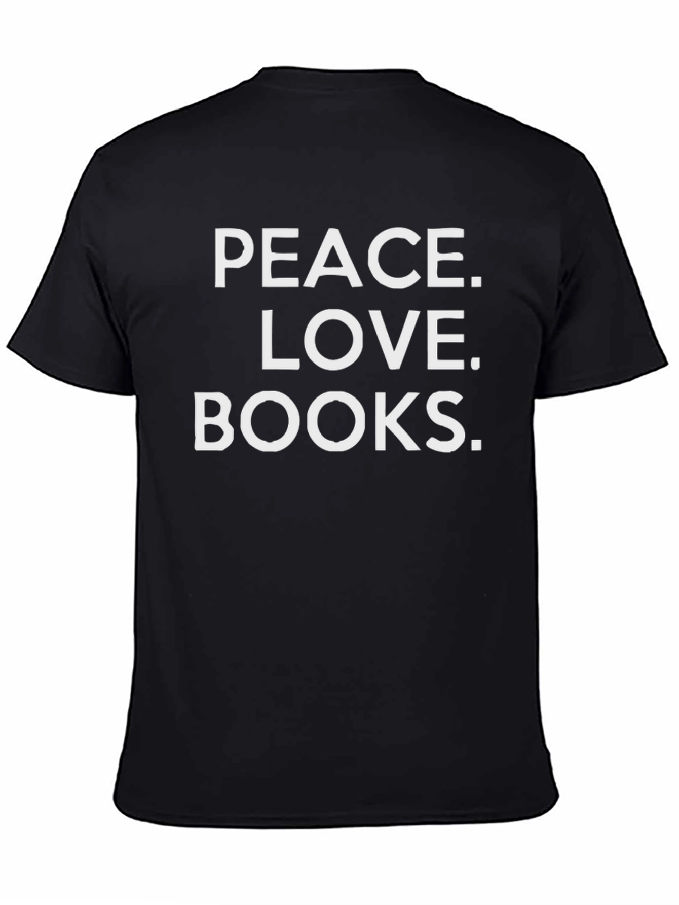 Peace Love Books T-Shirt - Black Graphic Tee