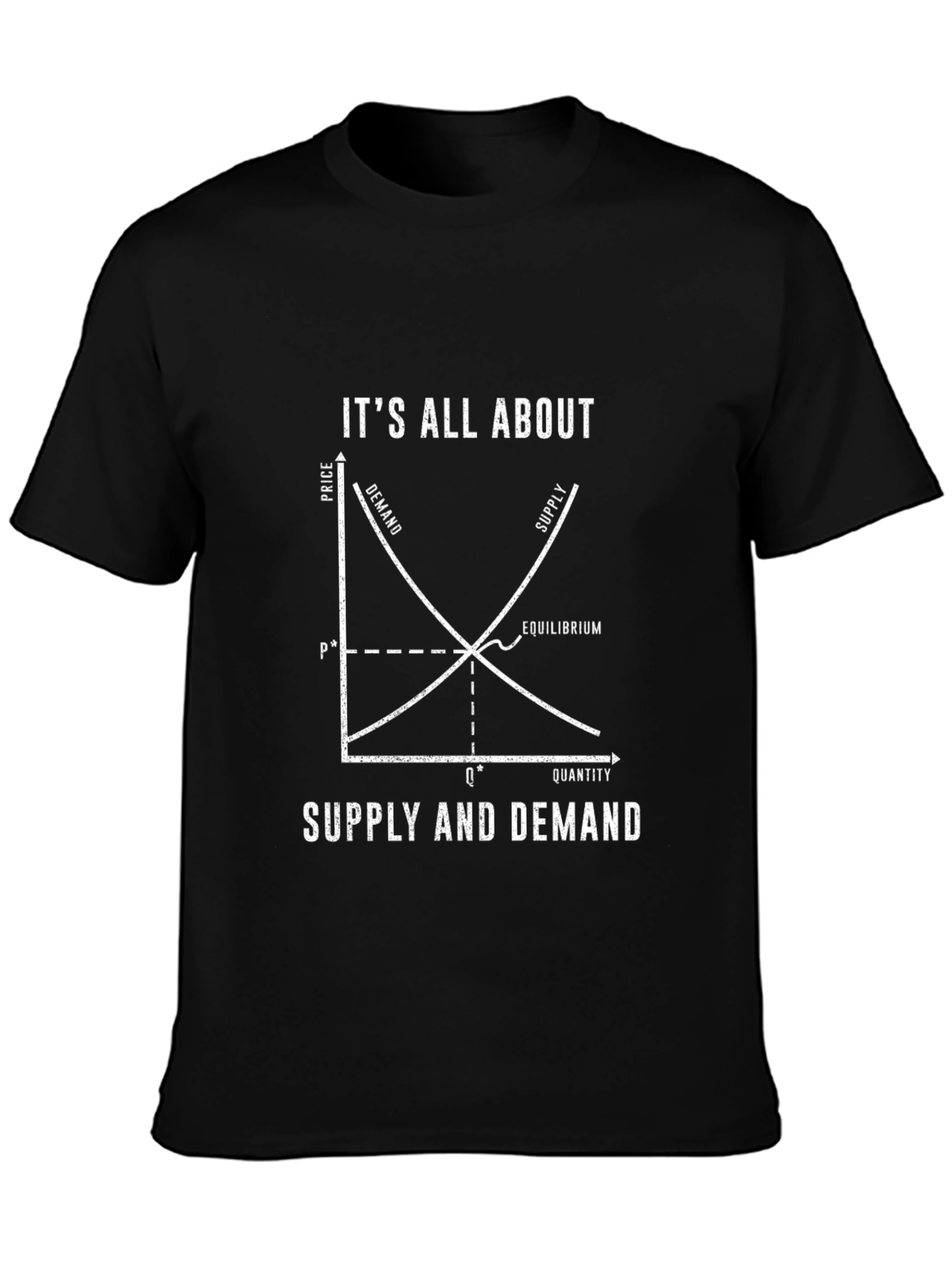 Economics T-Shirt - Supply & Demand Graph