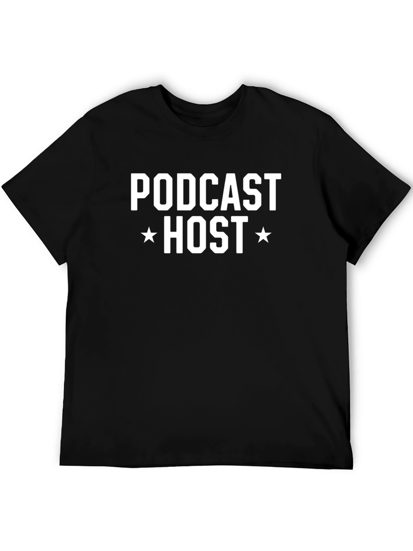 Podcast Host T-Shirt - Black Cotton Tee