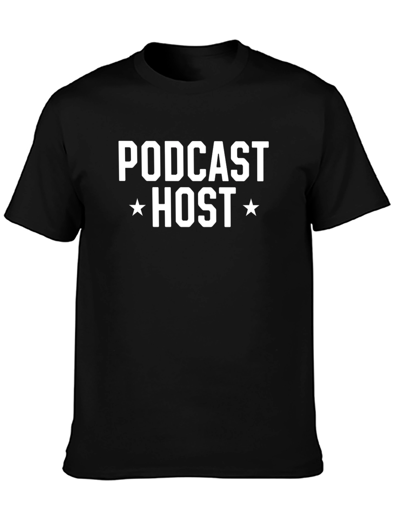 Podcast Host T-Shirt - Black Cotton Tee