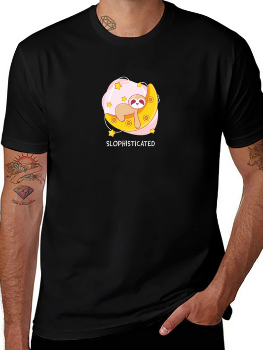 Sloth Moon Graphic T-Shirt - Slophisticated Tee