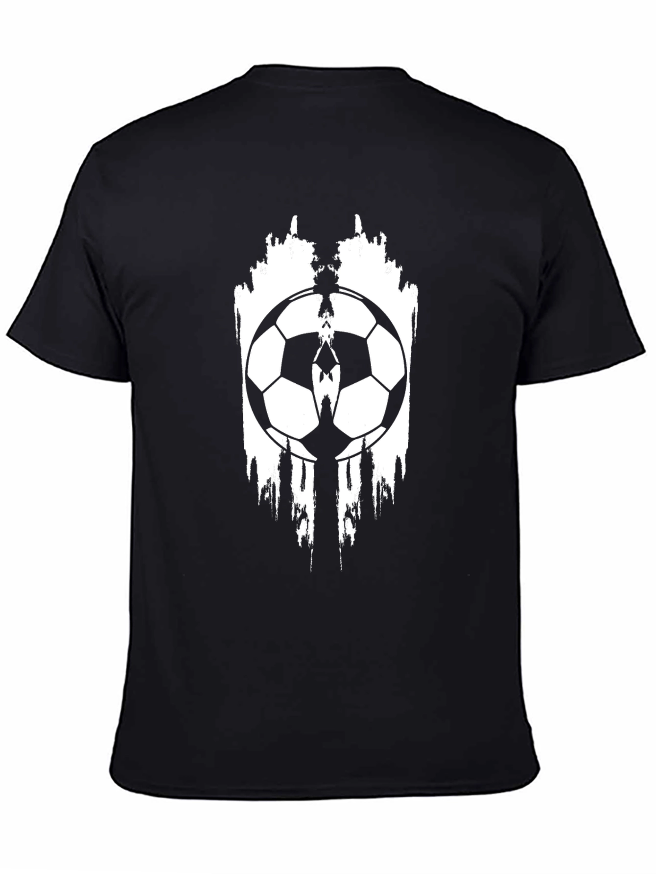 Soccer Ball Graphic Black T-Shirt