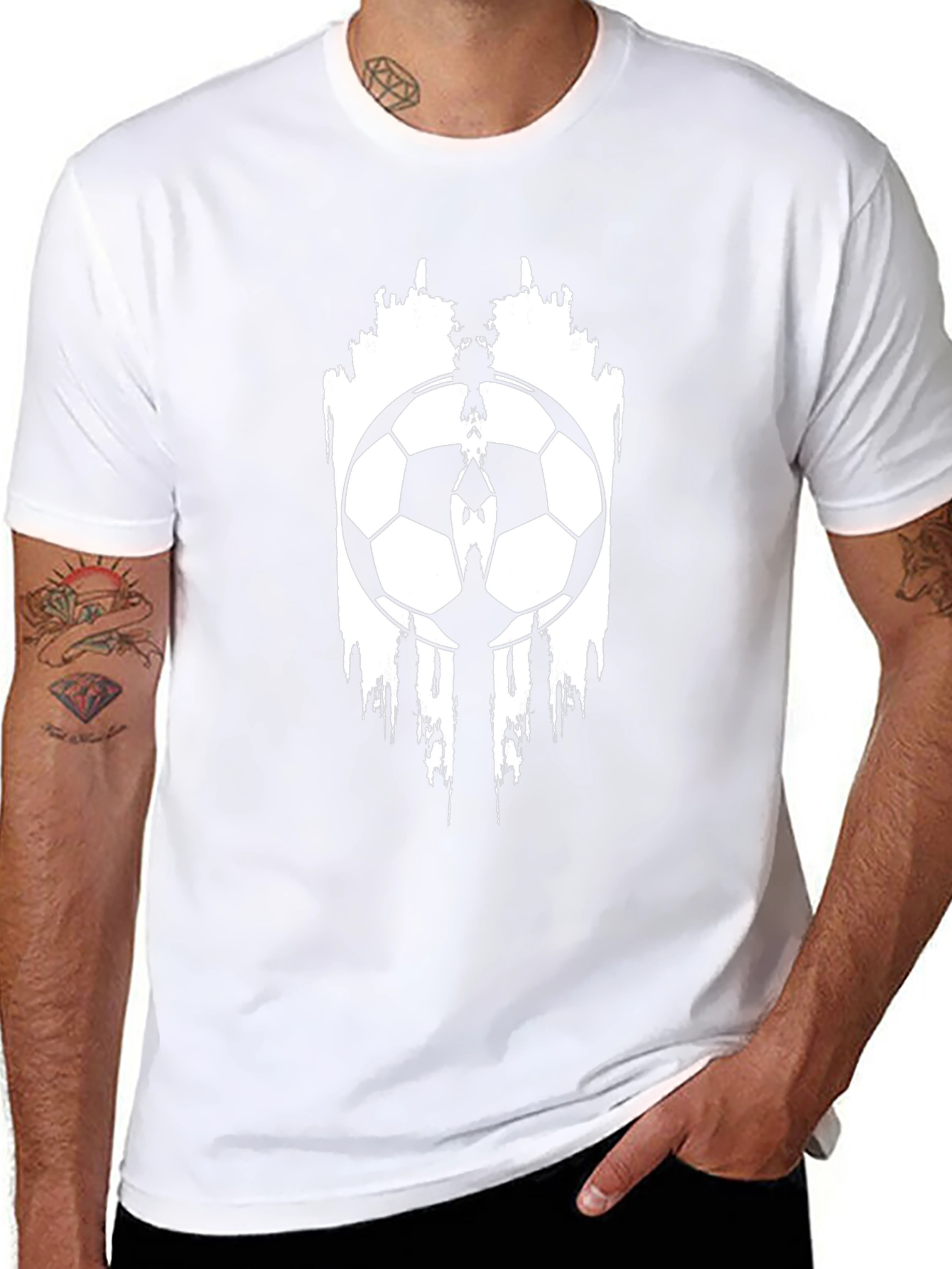 Soccer Ball Graphic Black T-Shirt