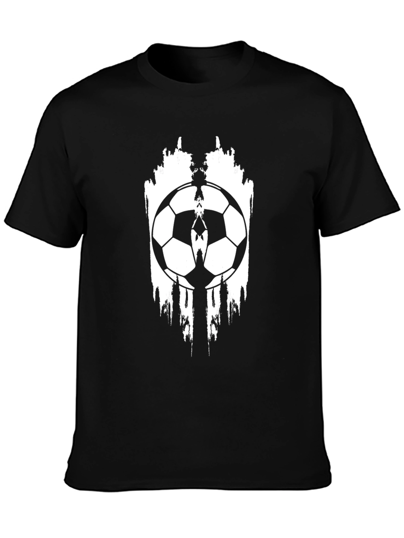 Soccer Ball Graphic Black T-Shirt