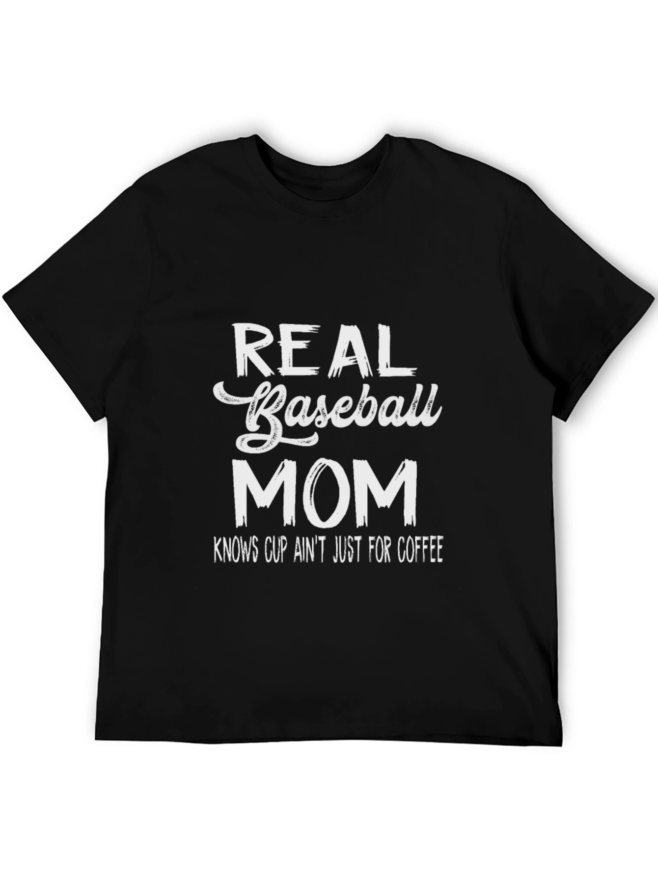 Real Baseball Mom T-Shirt Funny Graphic Tee