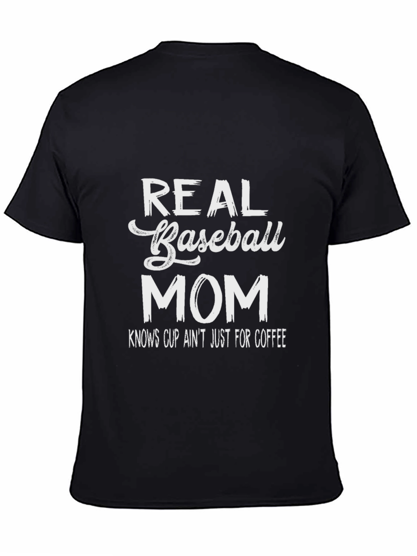 Real Baseball Mom T-Shirt Funny Graphic Tee