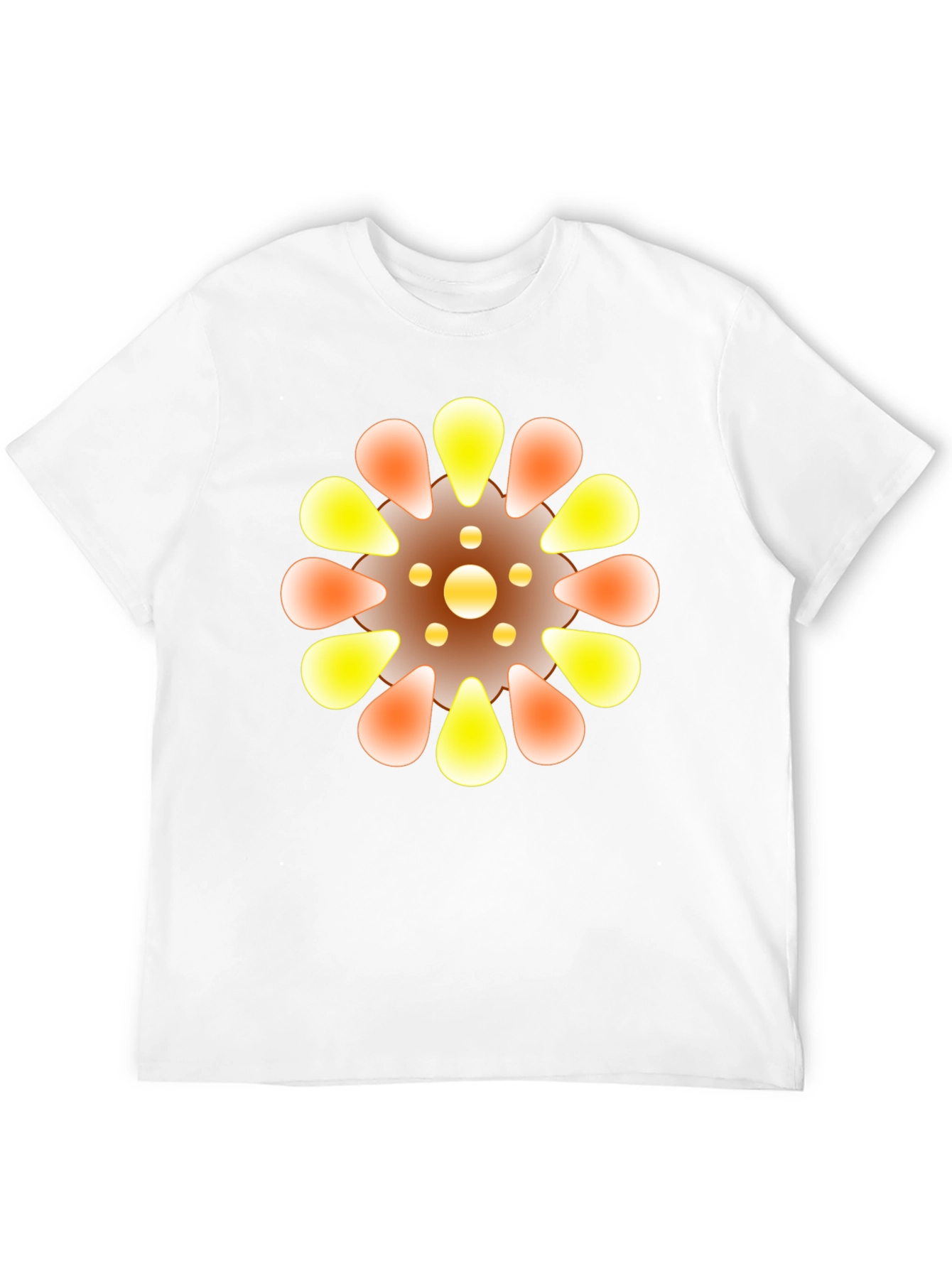 Abstract Floral Graphic Black Tee