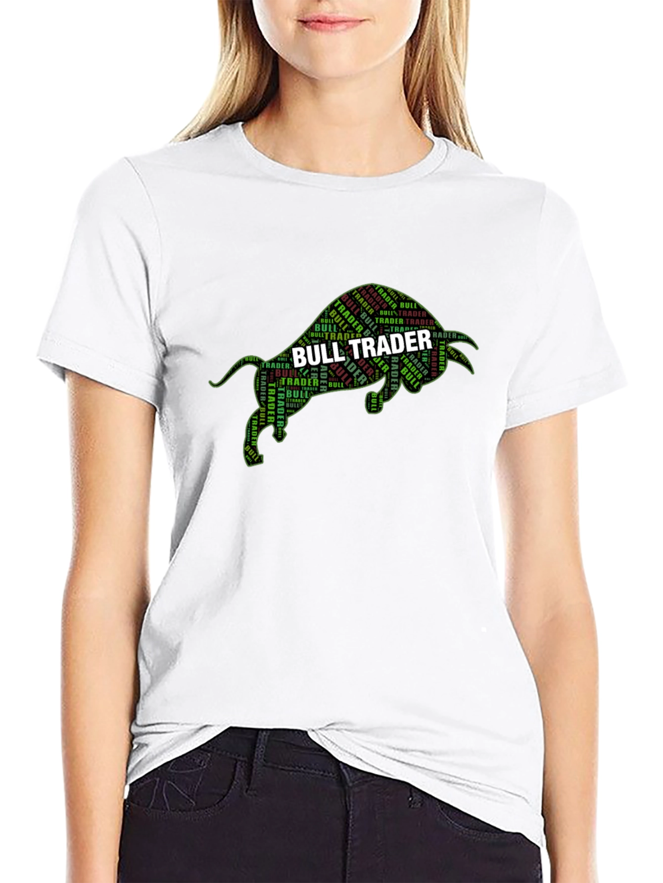 Bull Trader Graphic Tee - Black Crewneck