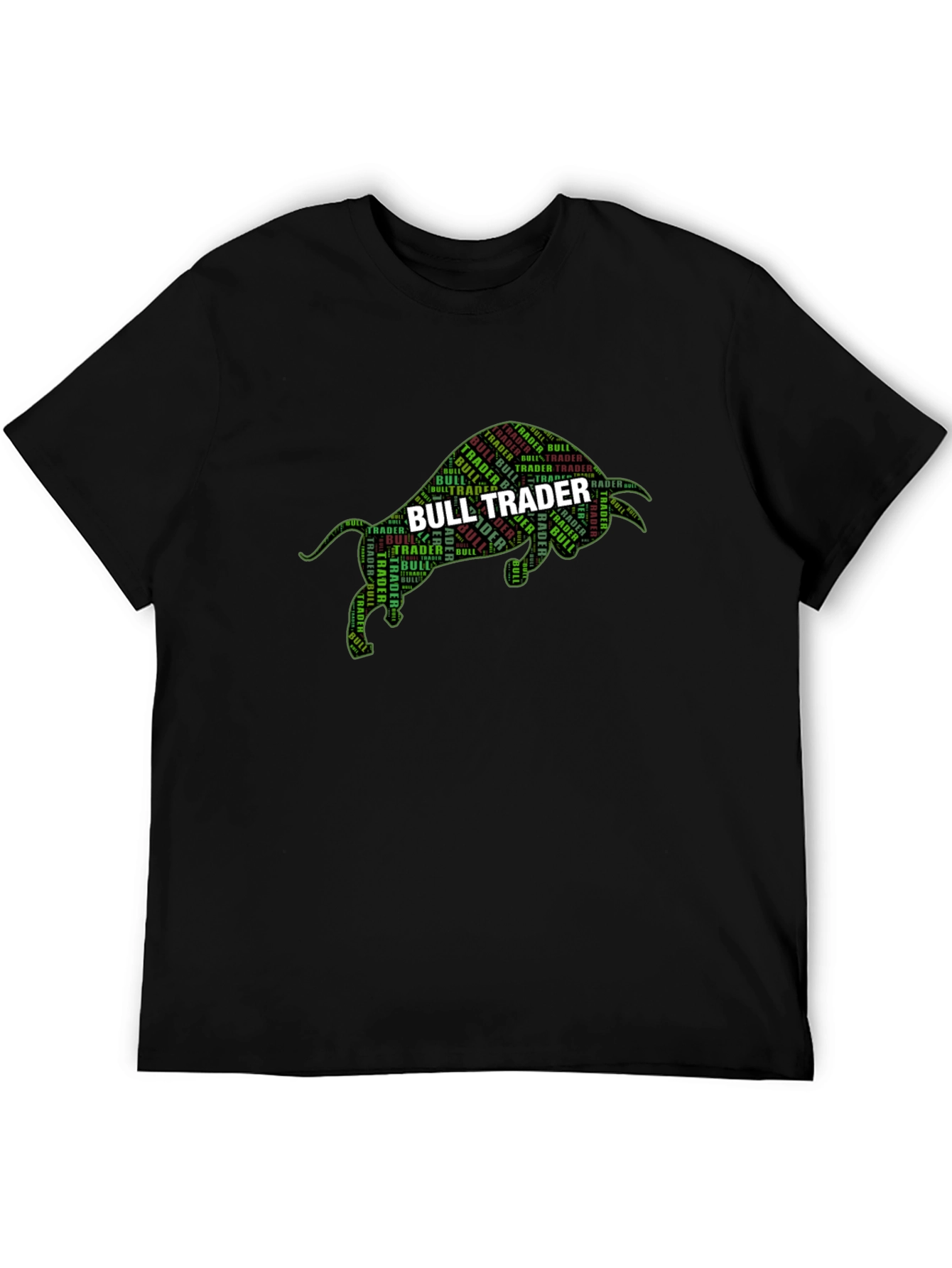 Bull Trader Graphic Tee - Black Crewneck