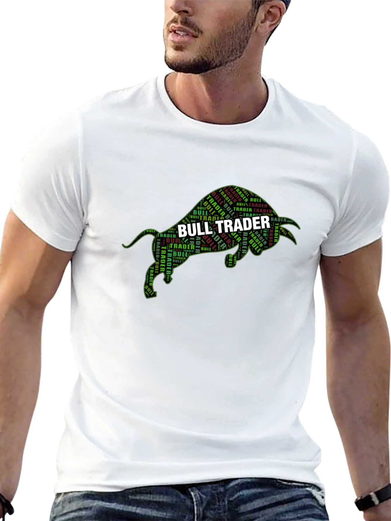 Bull Trader Graphic Tee - Black Crewneck