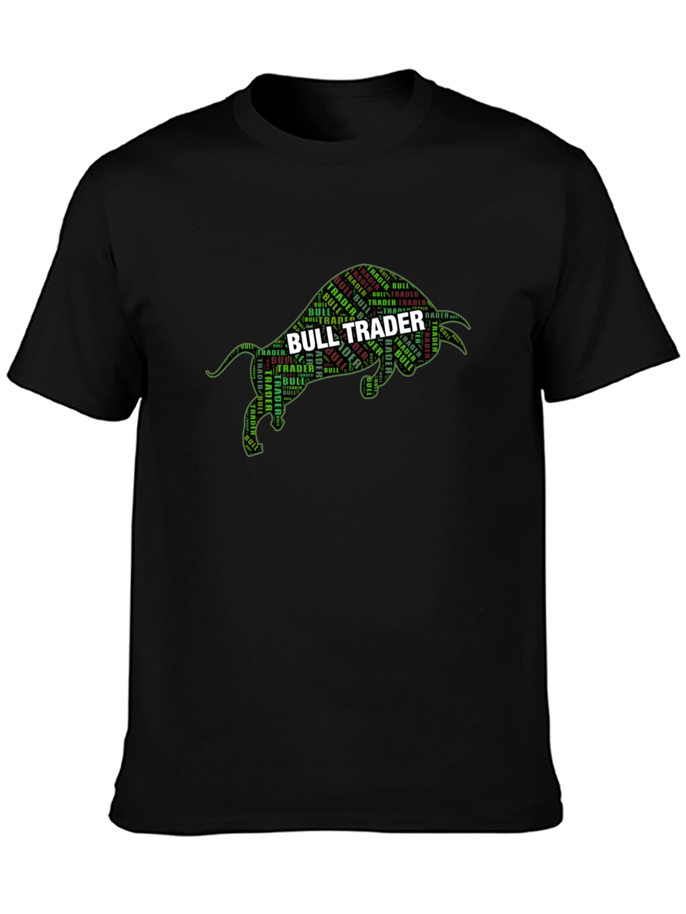 Bull Trader Graphic Tee - Black Crewneck