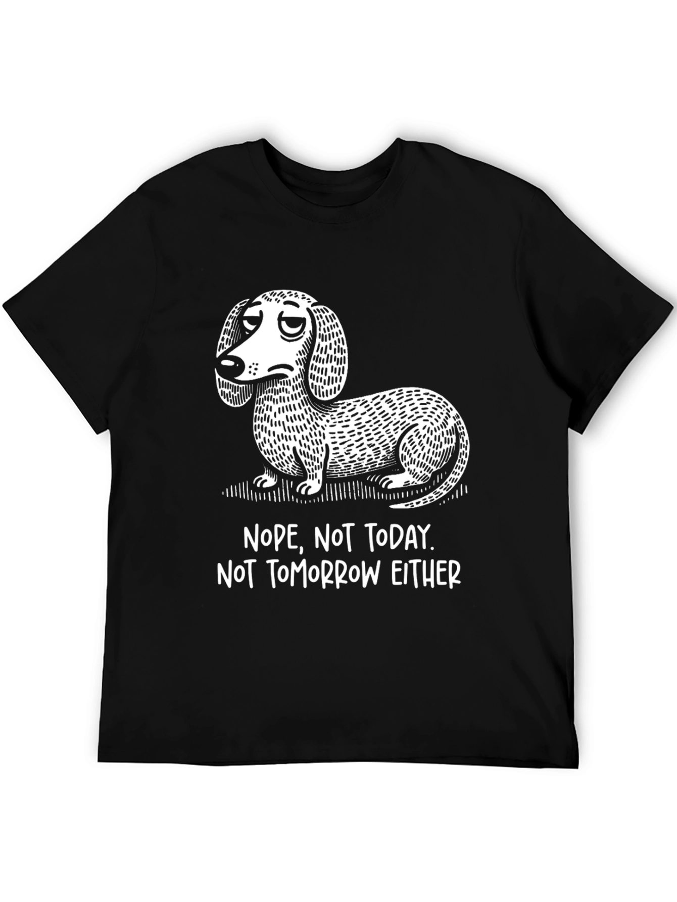 Nope Dachshund T-Shirt Funny Dog Tee