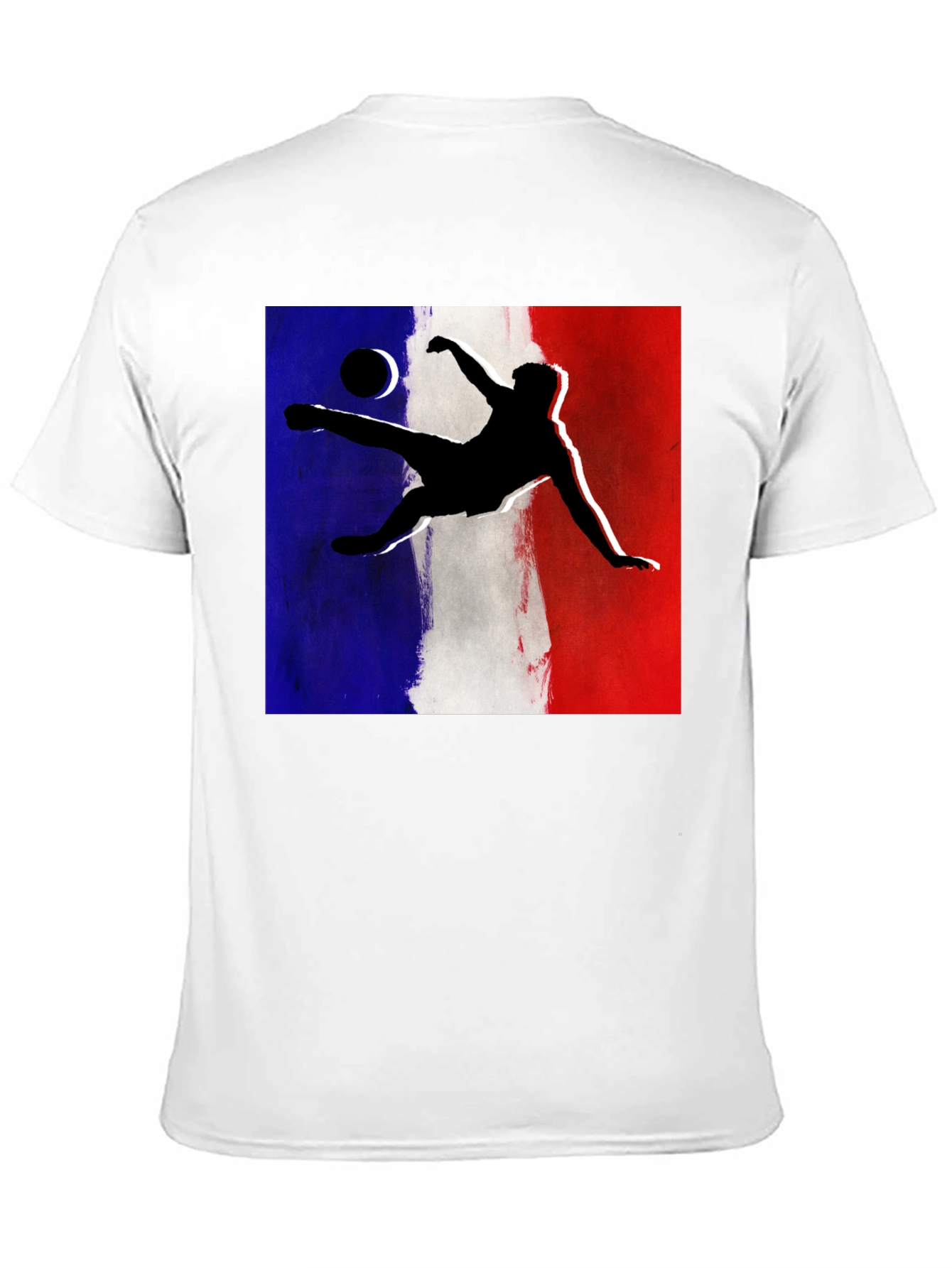 French Soccer Kick T-Shirt - Black Cotton Tee