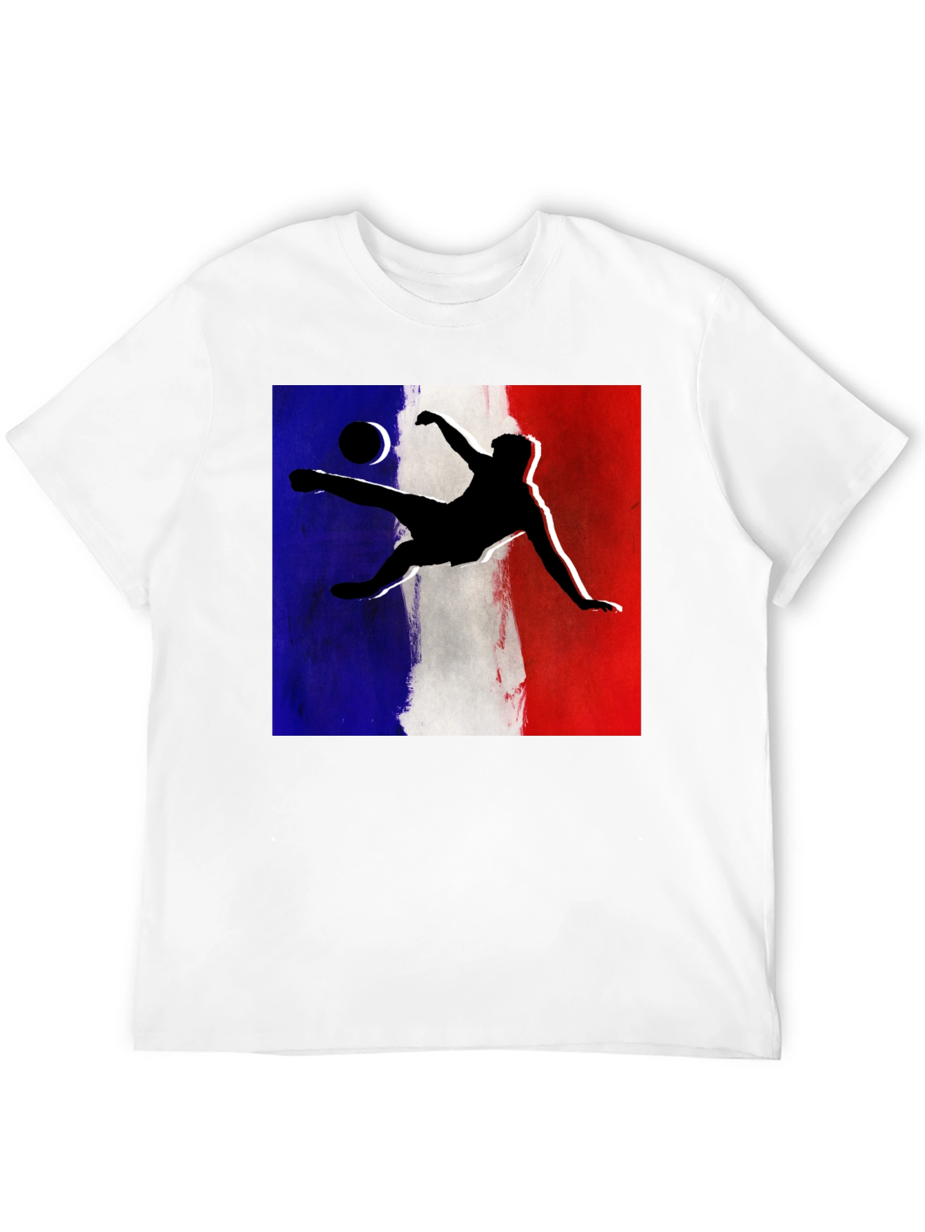 French Soccer Kick T-Shirt - Black Cotton Tee