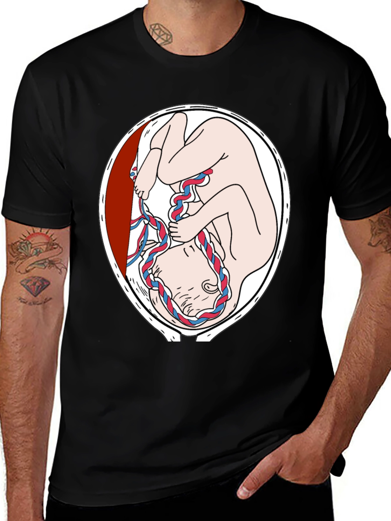 Fetus Graphic Print Black T-Shirt