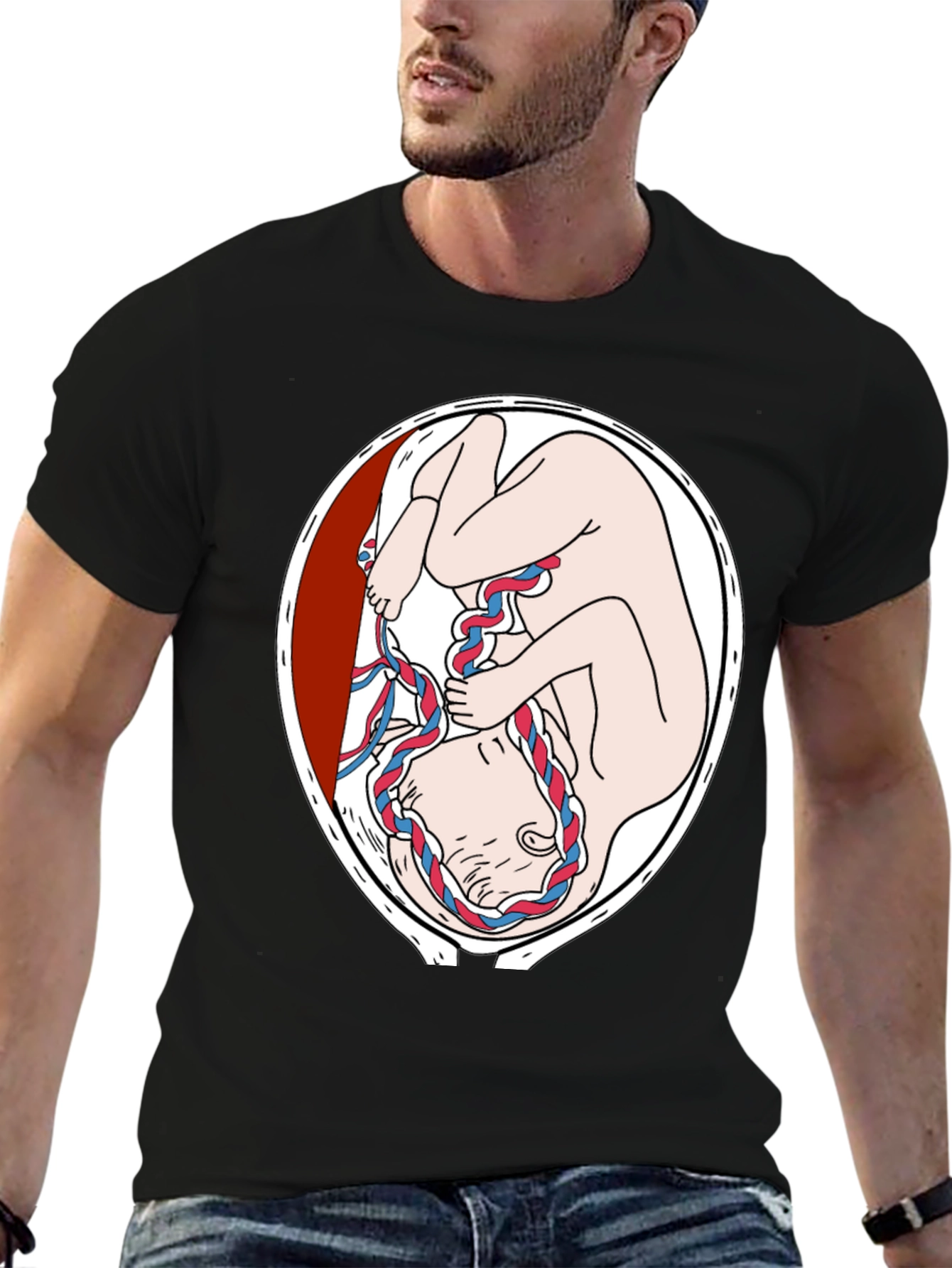 Fetus Graphic Print Black T-Shirt