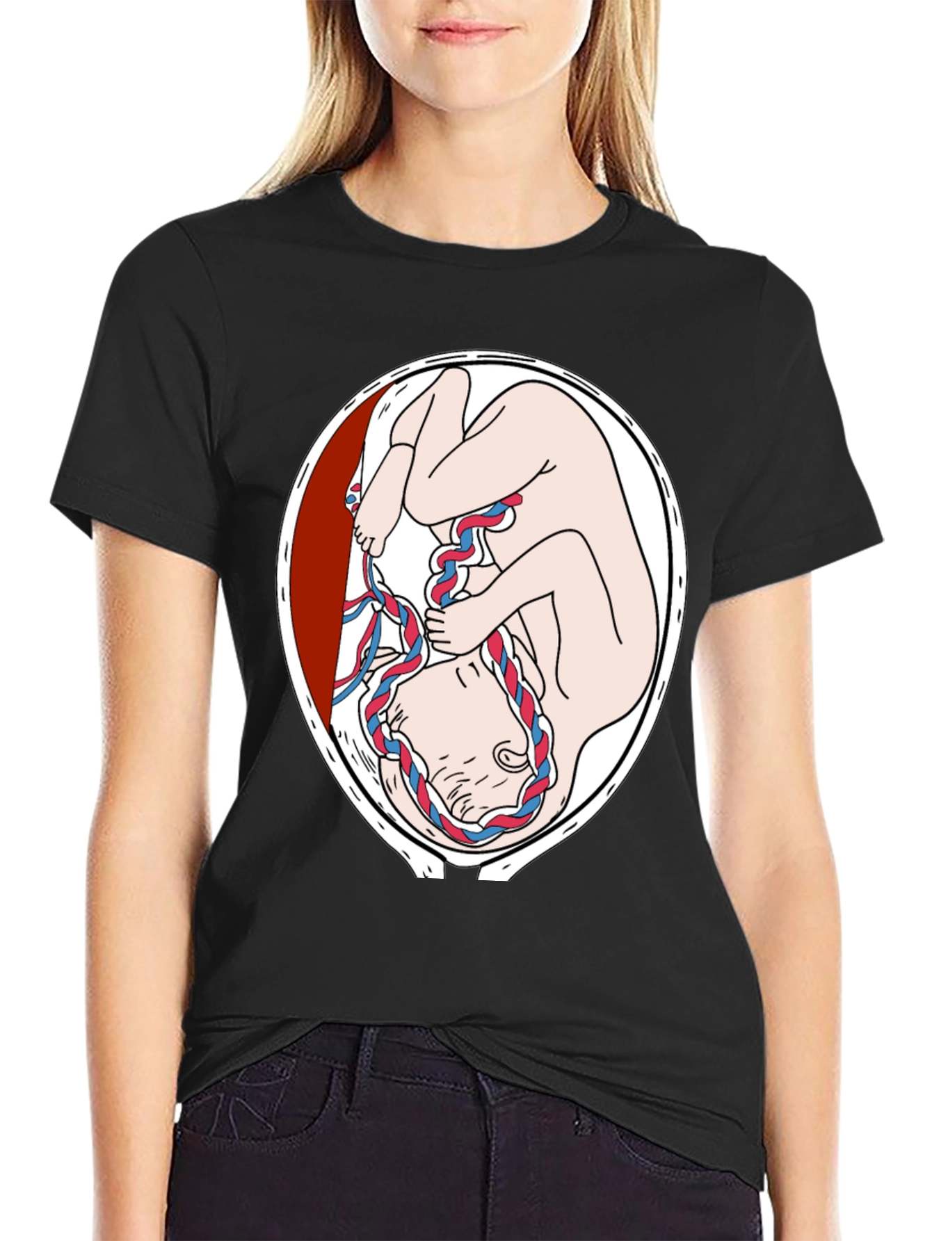 Fetus Graphic Print Black T-Shirt