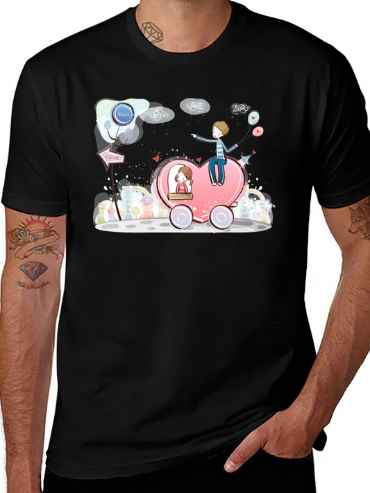 Heart Bus Love Graphic T-Shirt