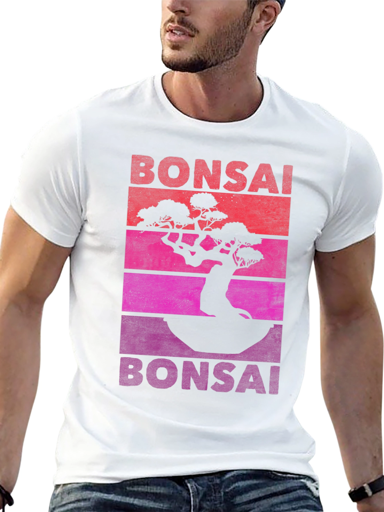 Bonsai Tree Retro T-Shirt - Unique Graphic Tee