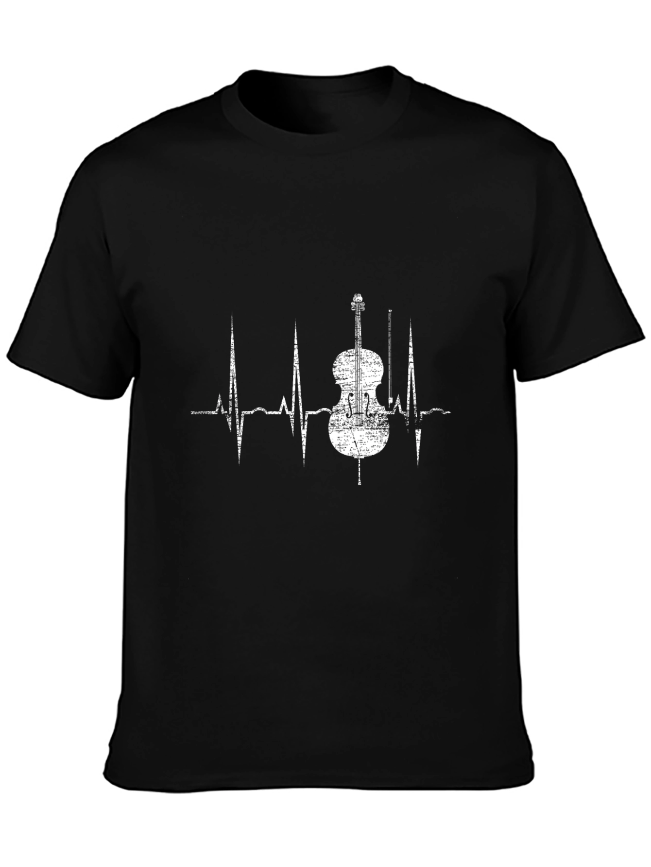 Musician Heartbeat Cello Black T-Shirt