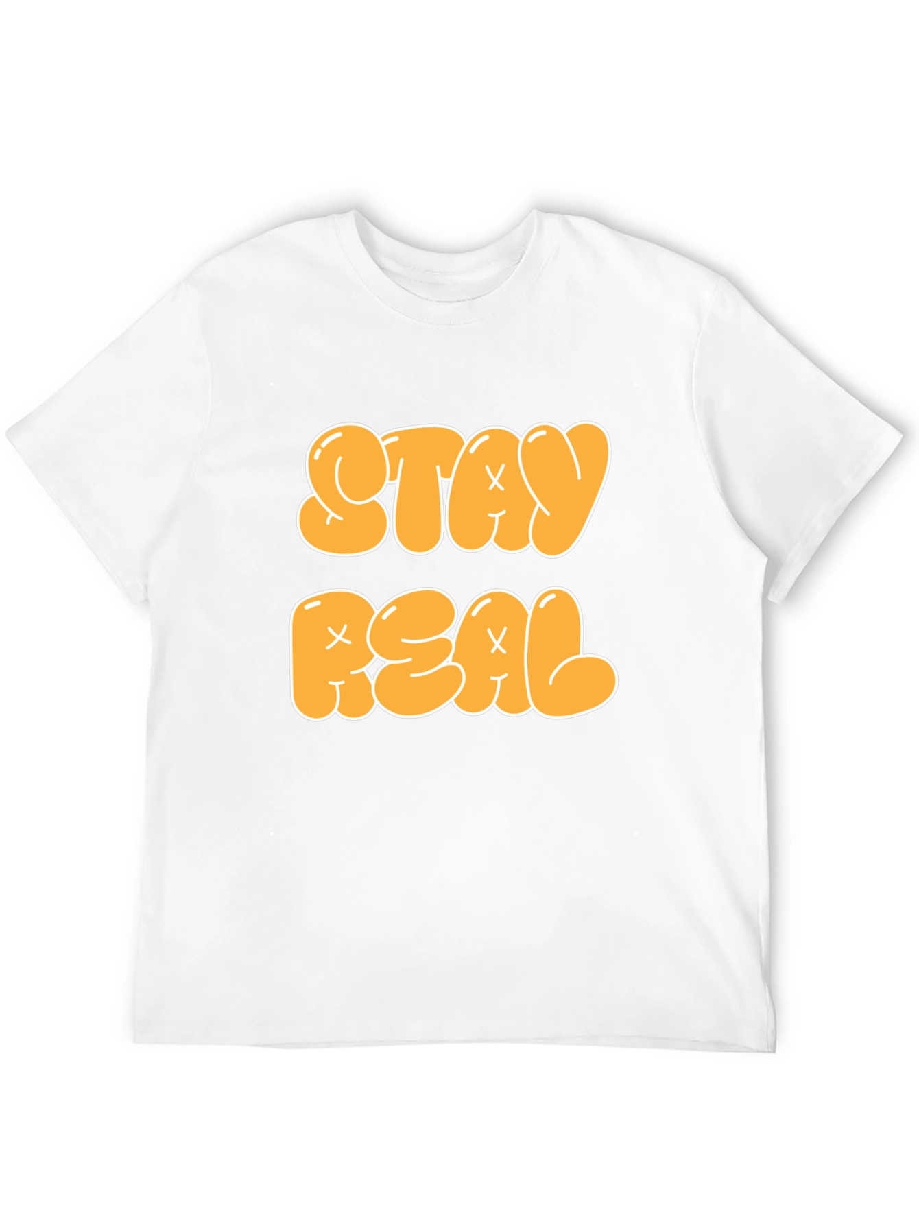Stay Real Graphic Tee - Black Cotton Blend