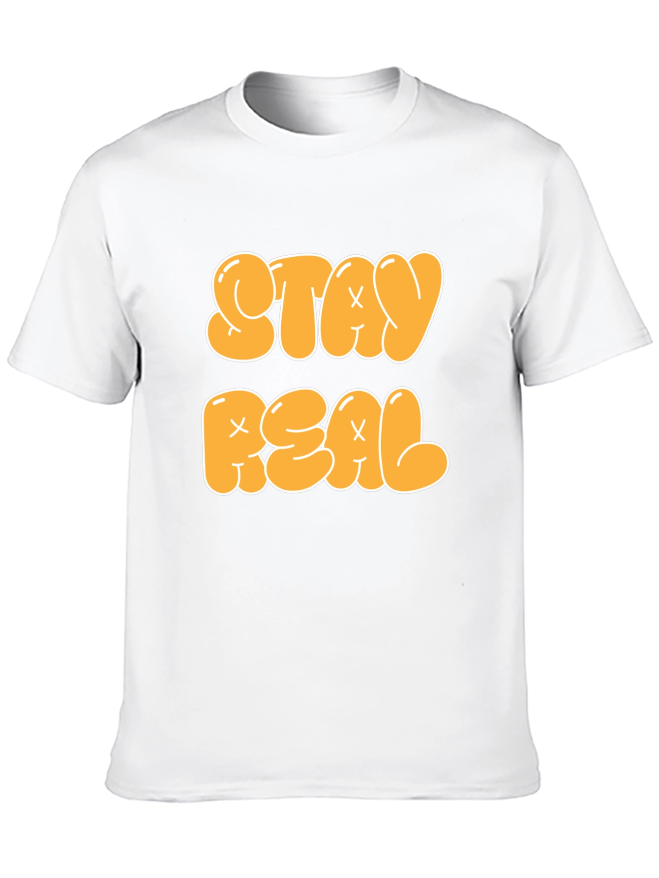 Stay Real Graphic Tee - Black Cotton Blend