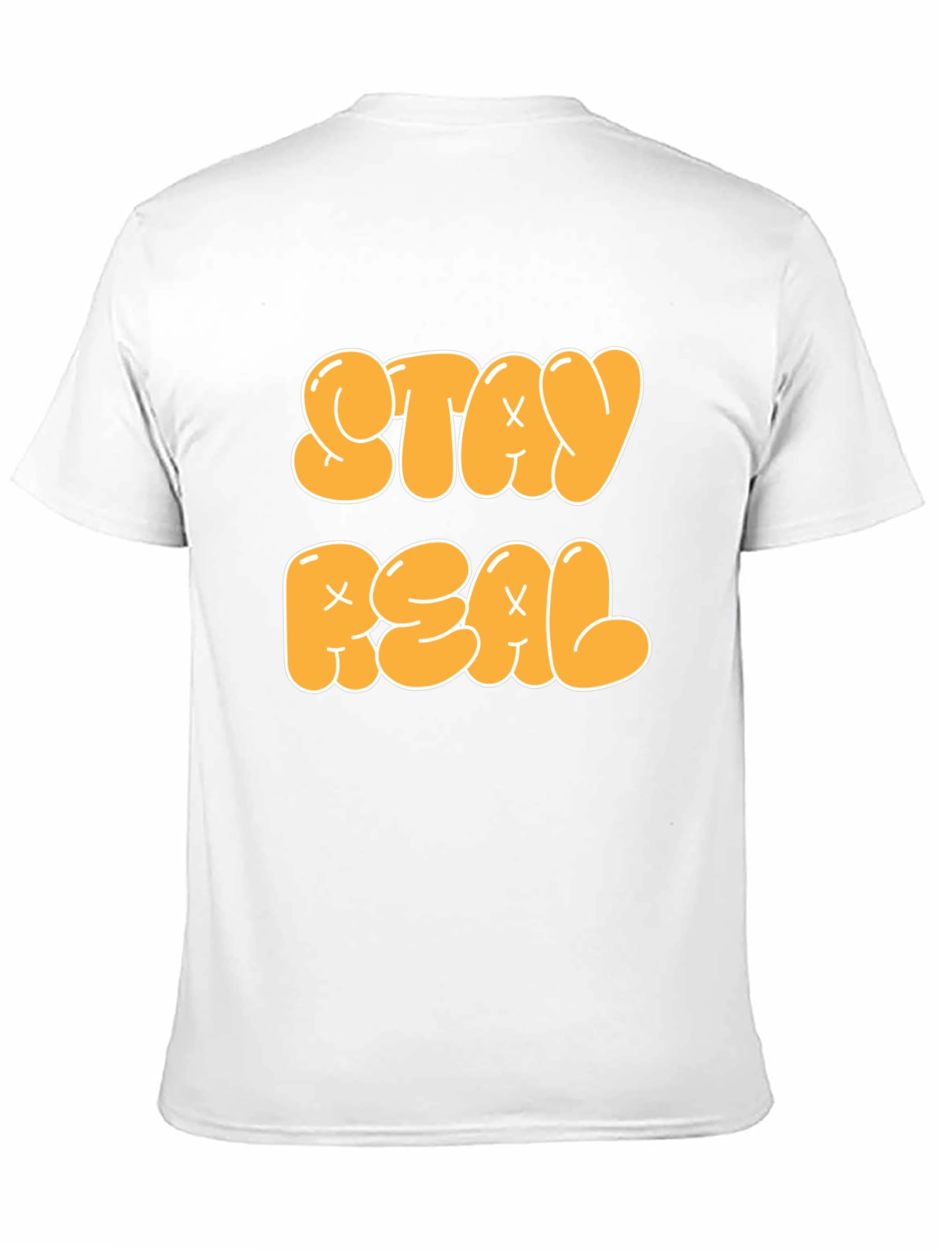 Stay Real Graphic Tee - Black Cotton Blend