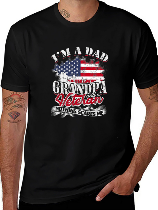 Dad Grandpa Veteran Graphic T-Shirt