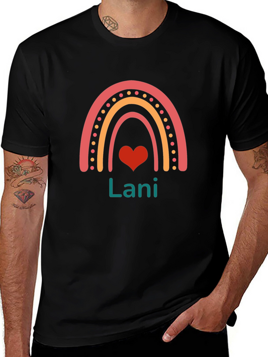 Rainbow Lani Heart Tee -  Personalized Kids Shirt
