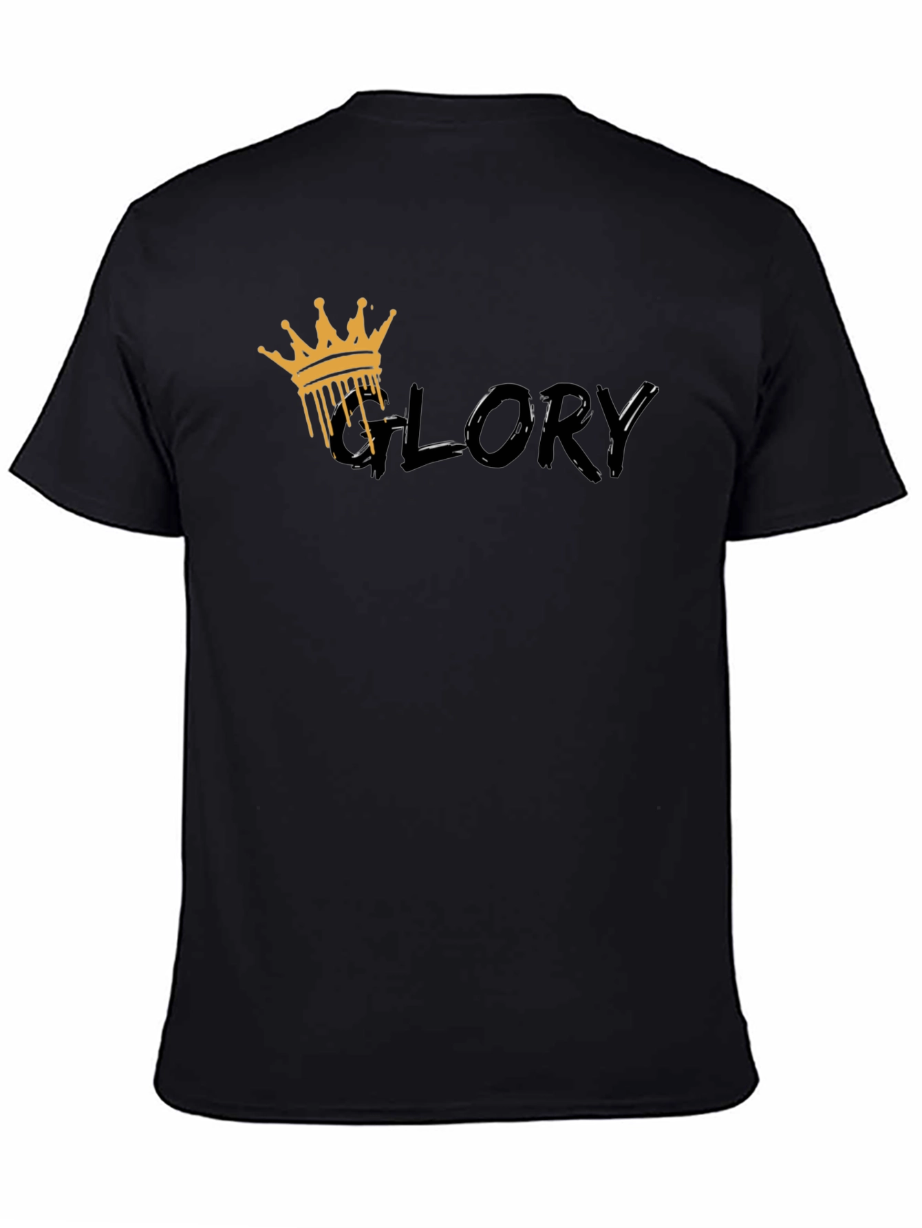 Mens Black Glory Crown Graphic Tee