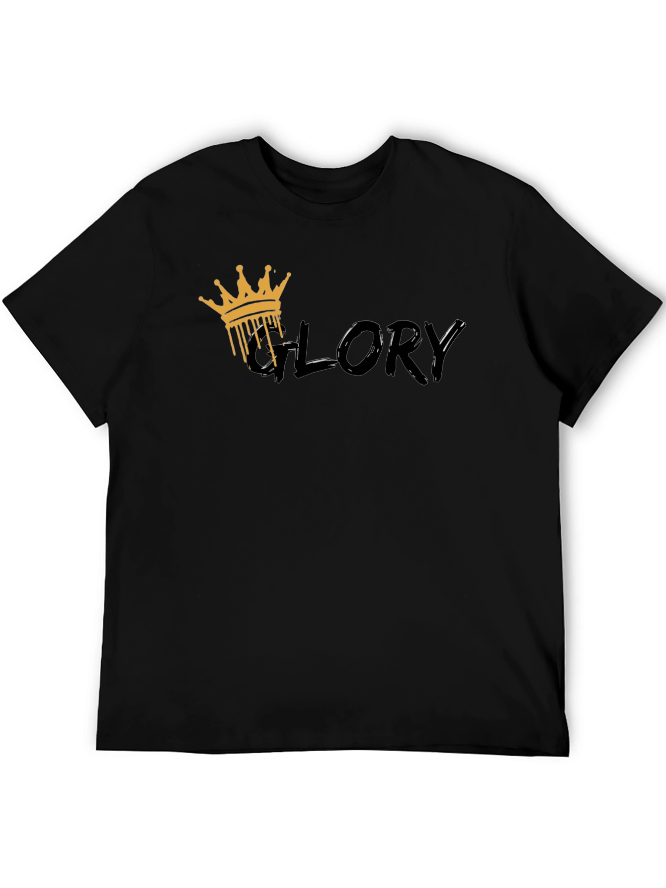 Mens Black Glory Crown Graphic Tee