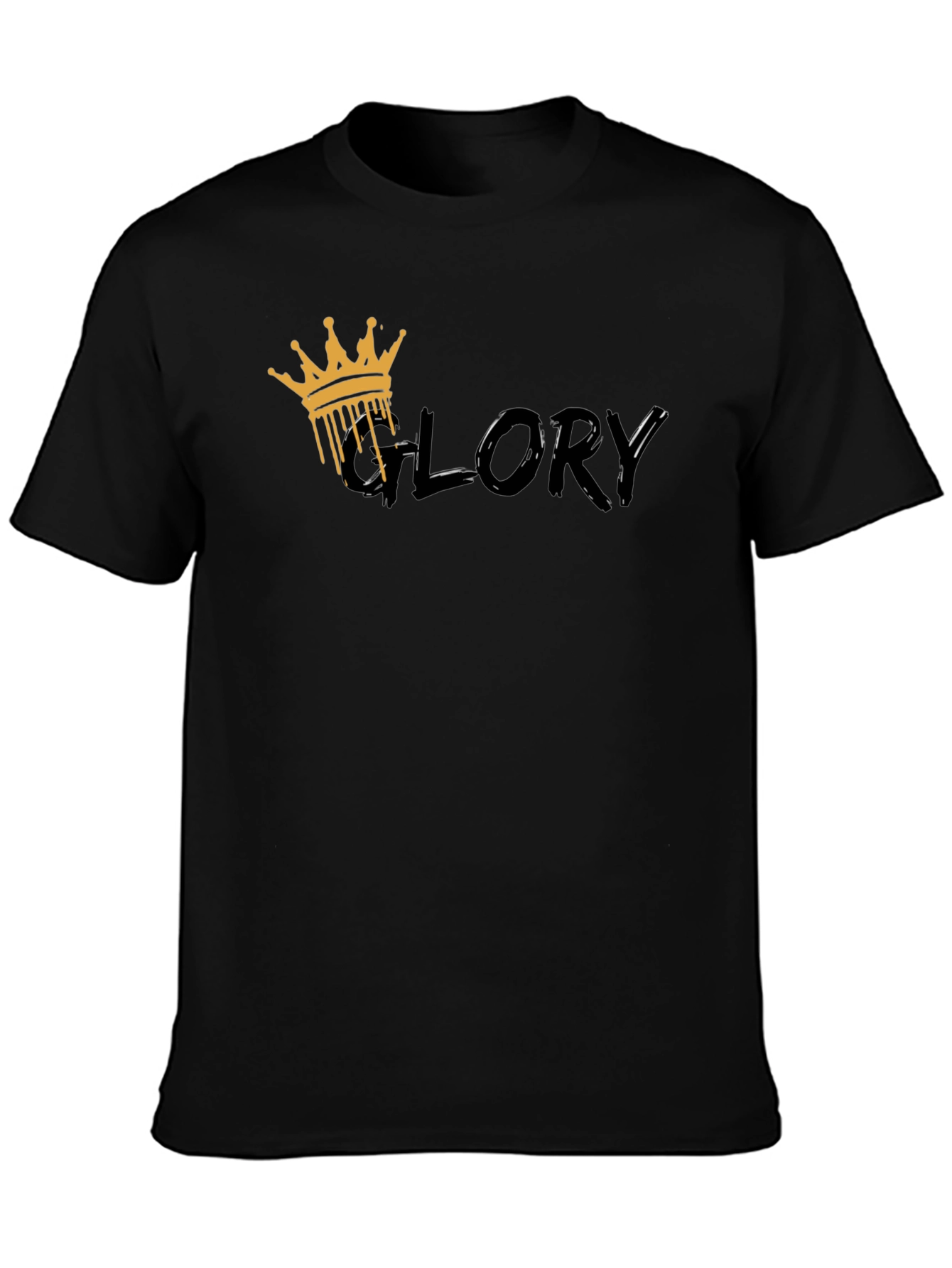 Mens Black Glory Crown Graphic Tee