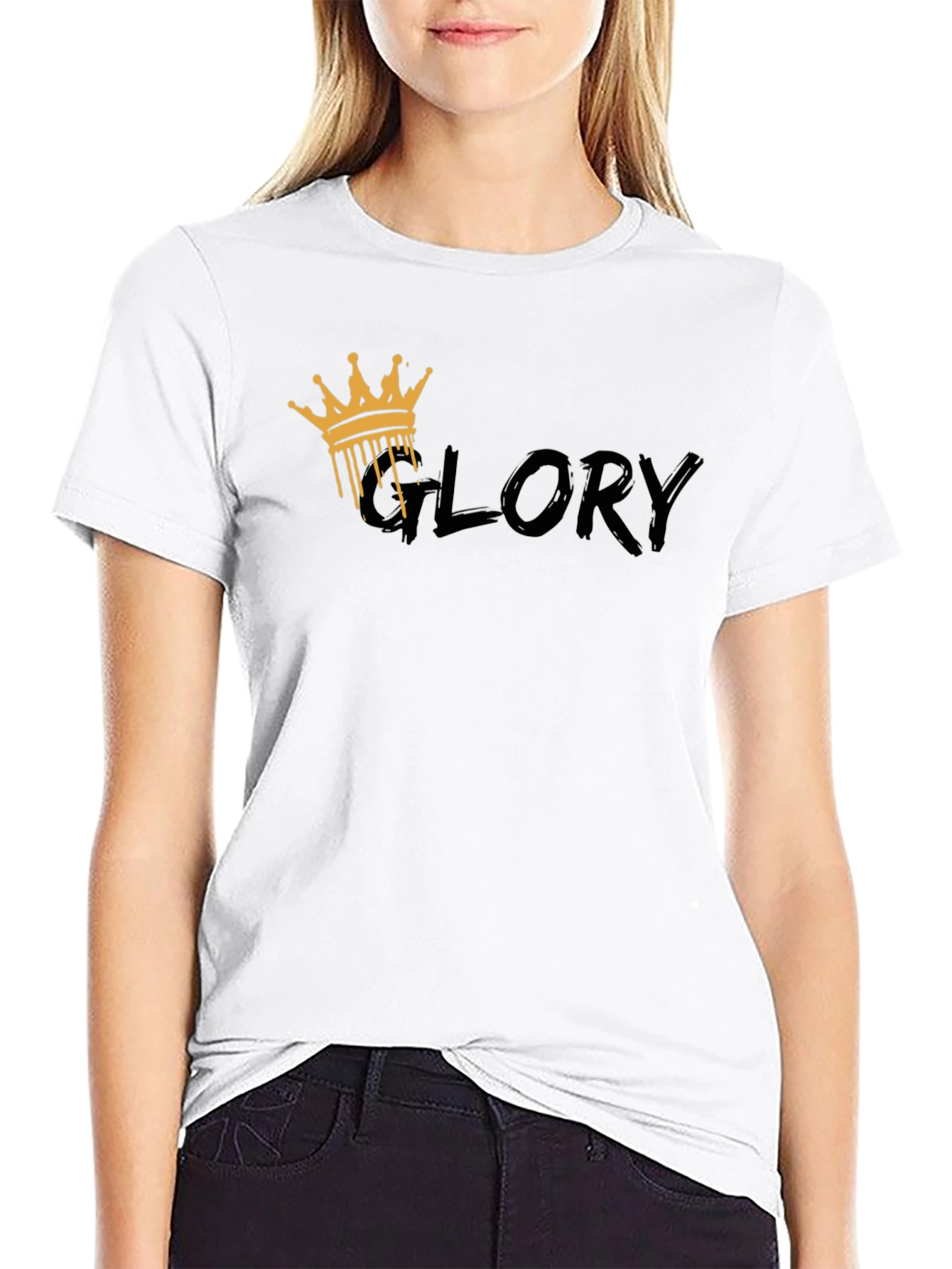 Mens Black Glory Crown Graphic Tee