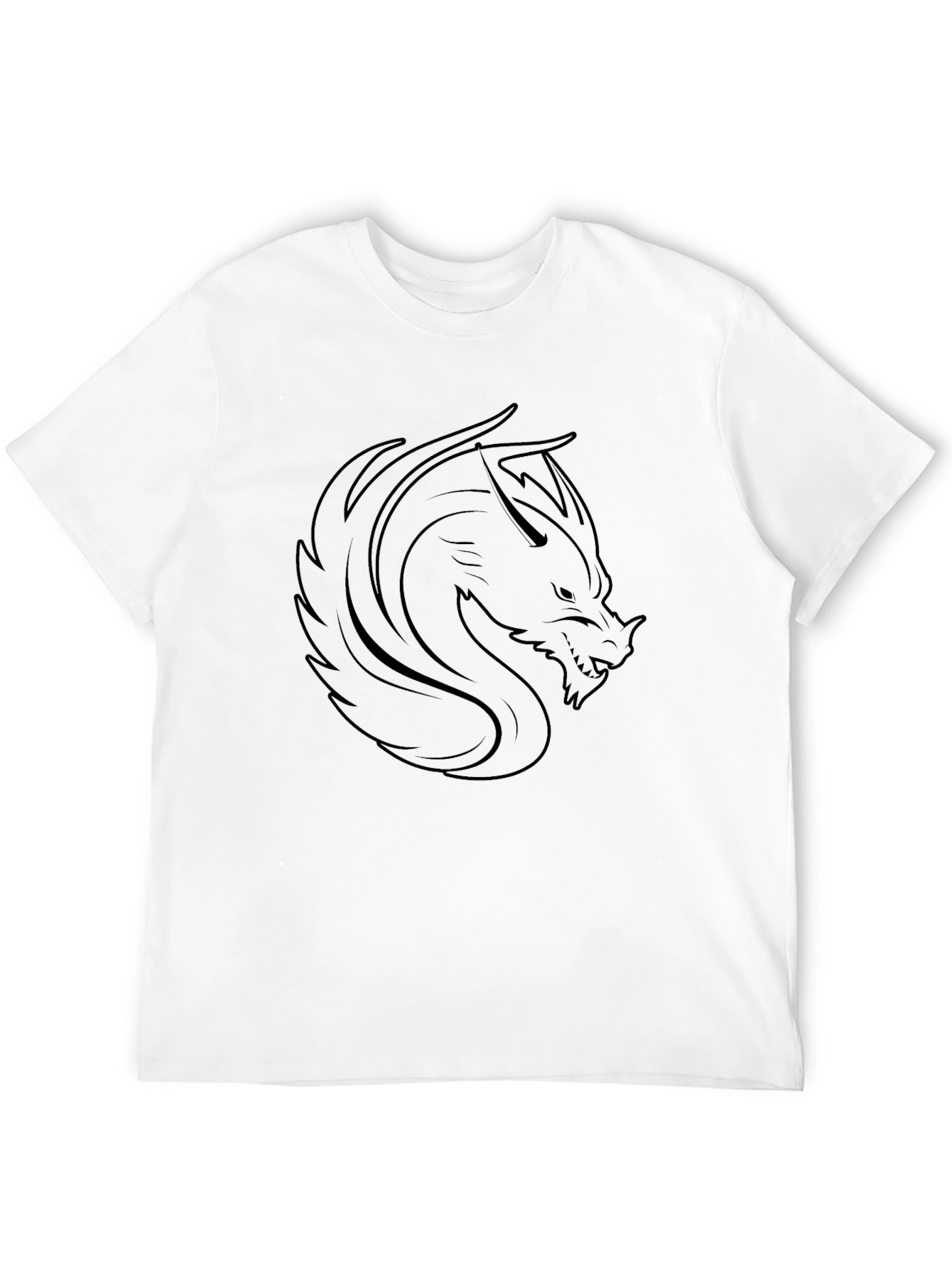 Dragon Graphic Tee - Black Cotton Blend
