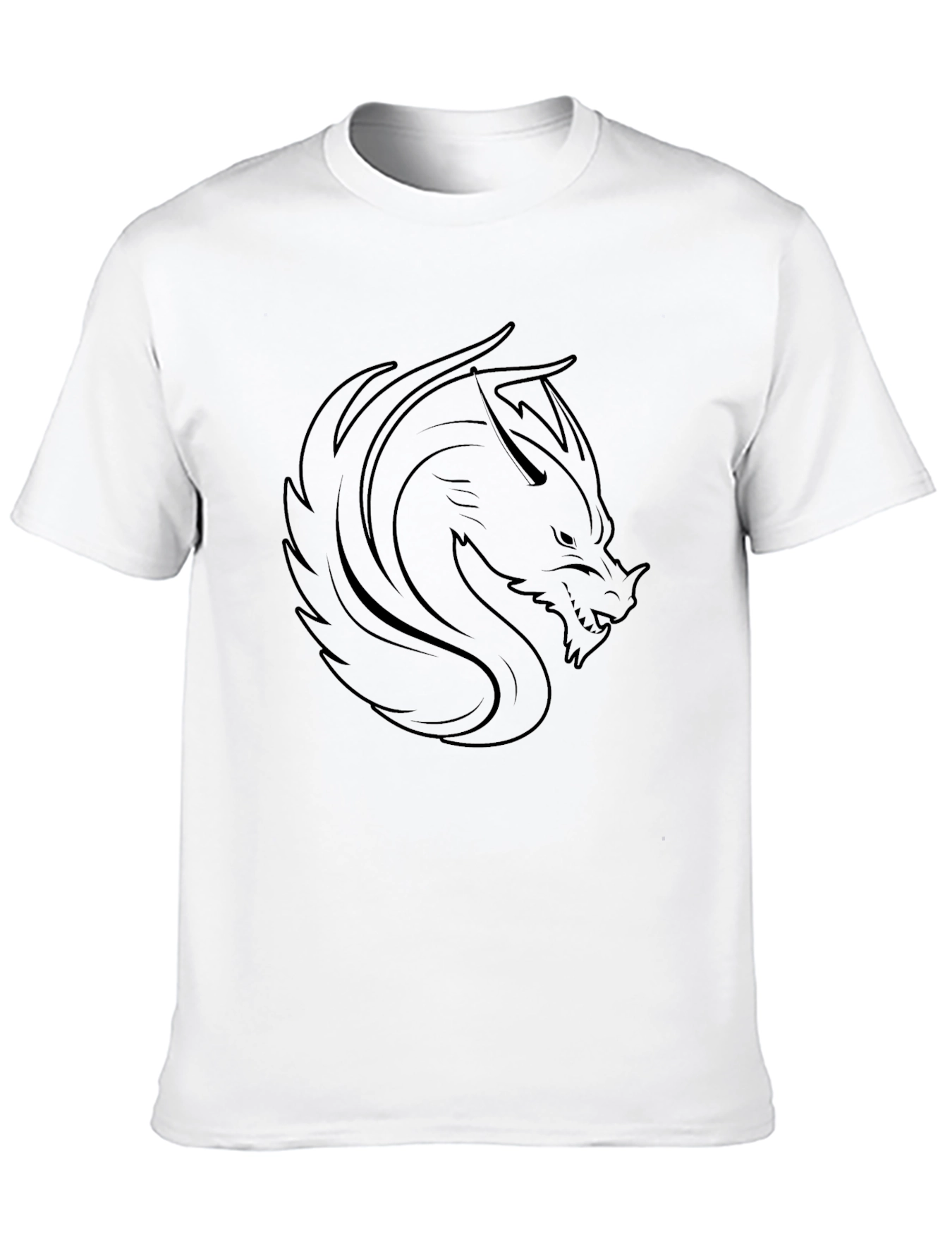 Dragon Graphic Tee - Black Cotton Blend