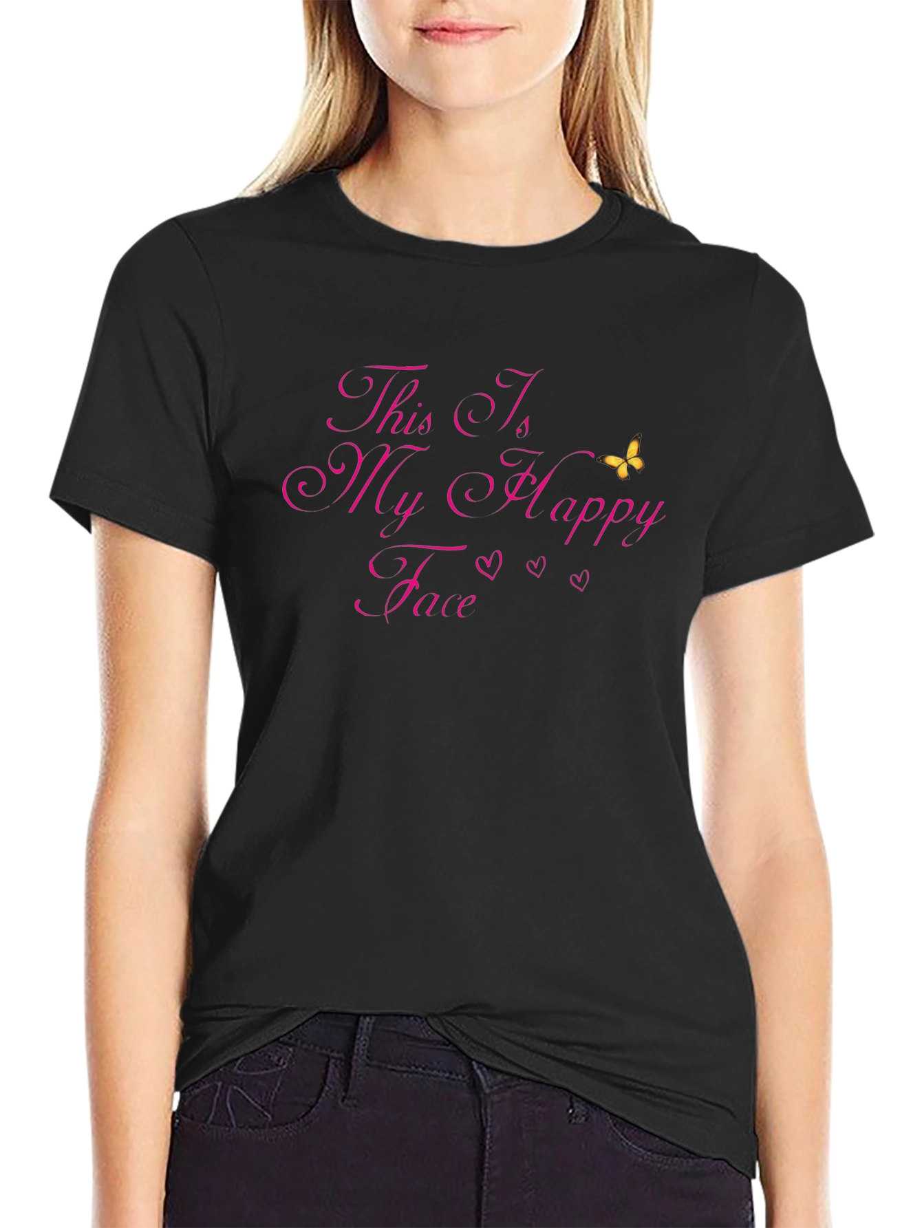 This Is My Happy Face Graphic T-Shirt
