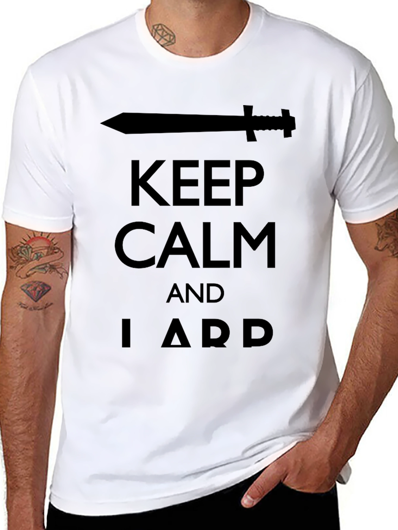 Keep Calm and LARP Black T-Shirt