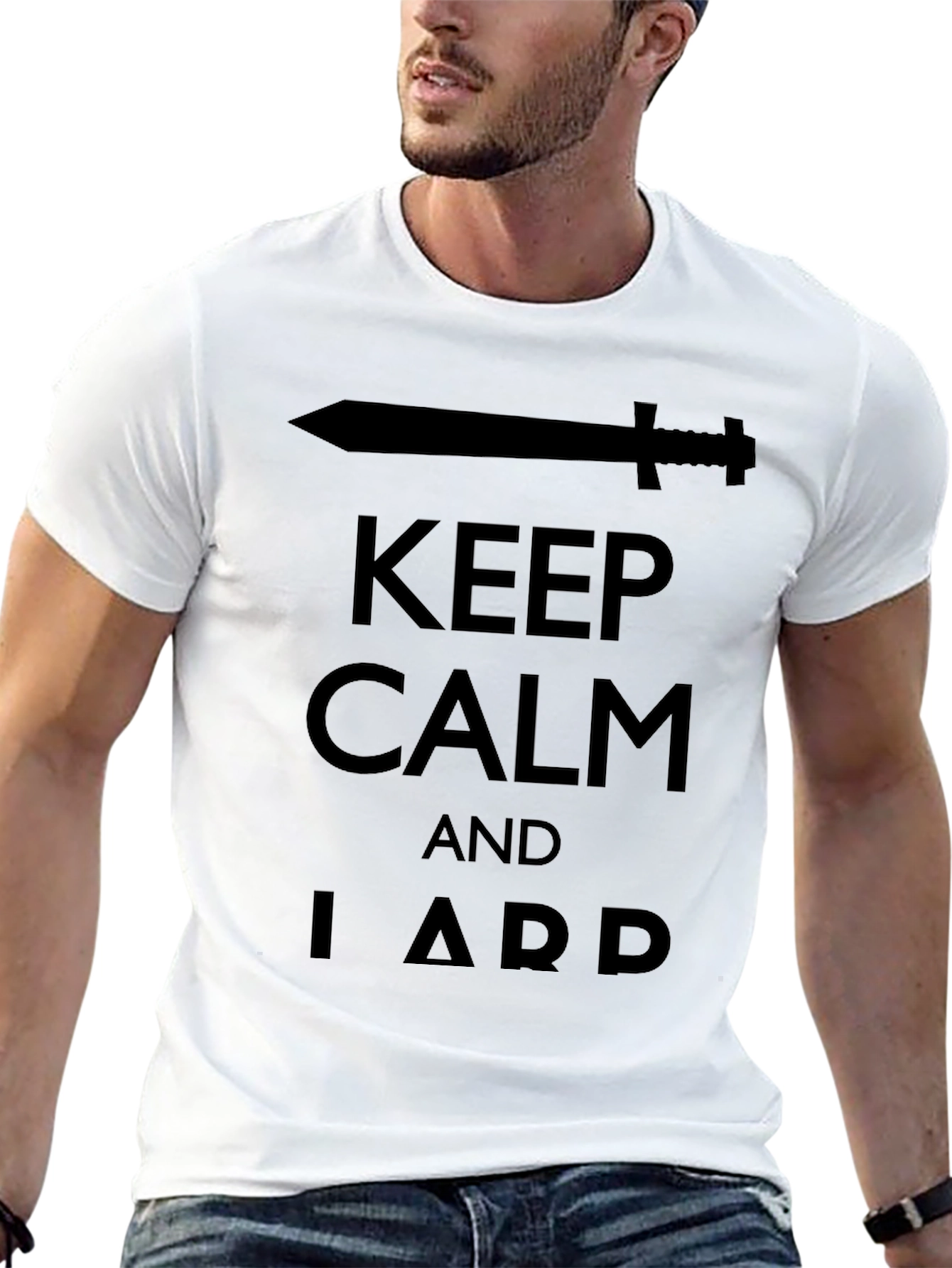 Keep Calm and LARP Black T-Shirt