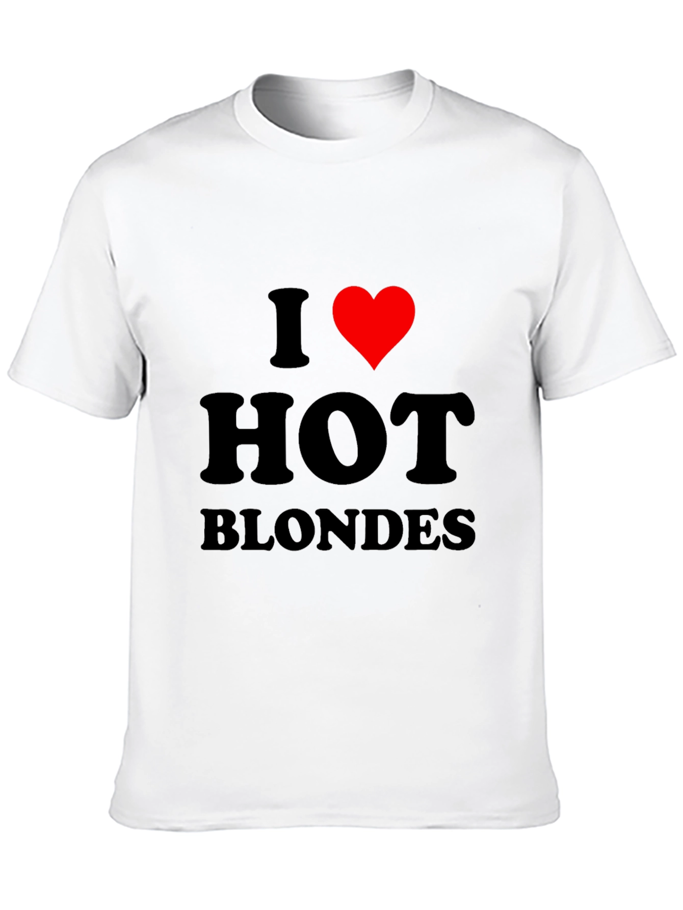 I Heart Hot Blondes Black T-Shirt