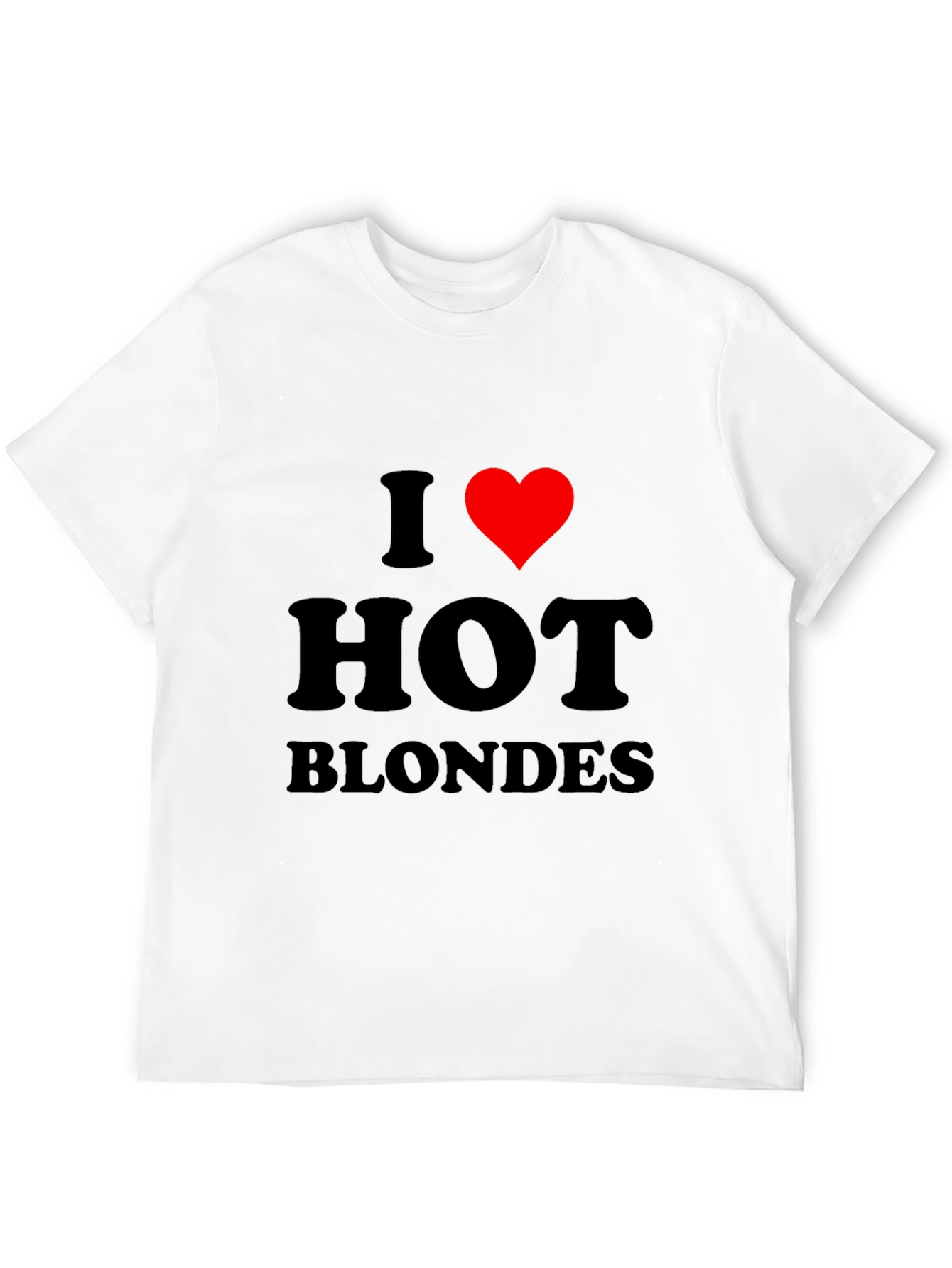 I Heart Hot Blondes Black T-Shirt