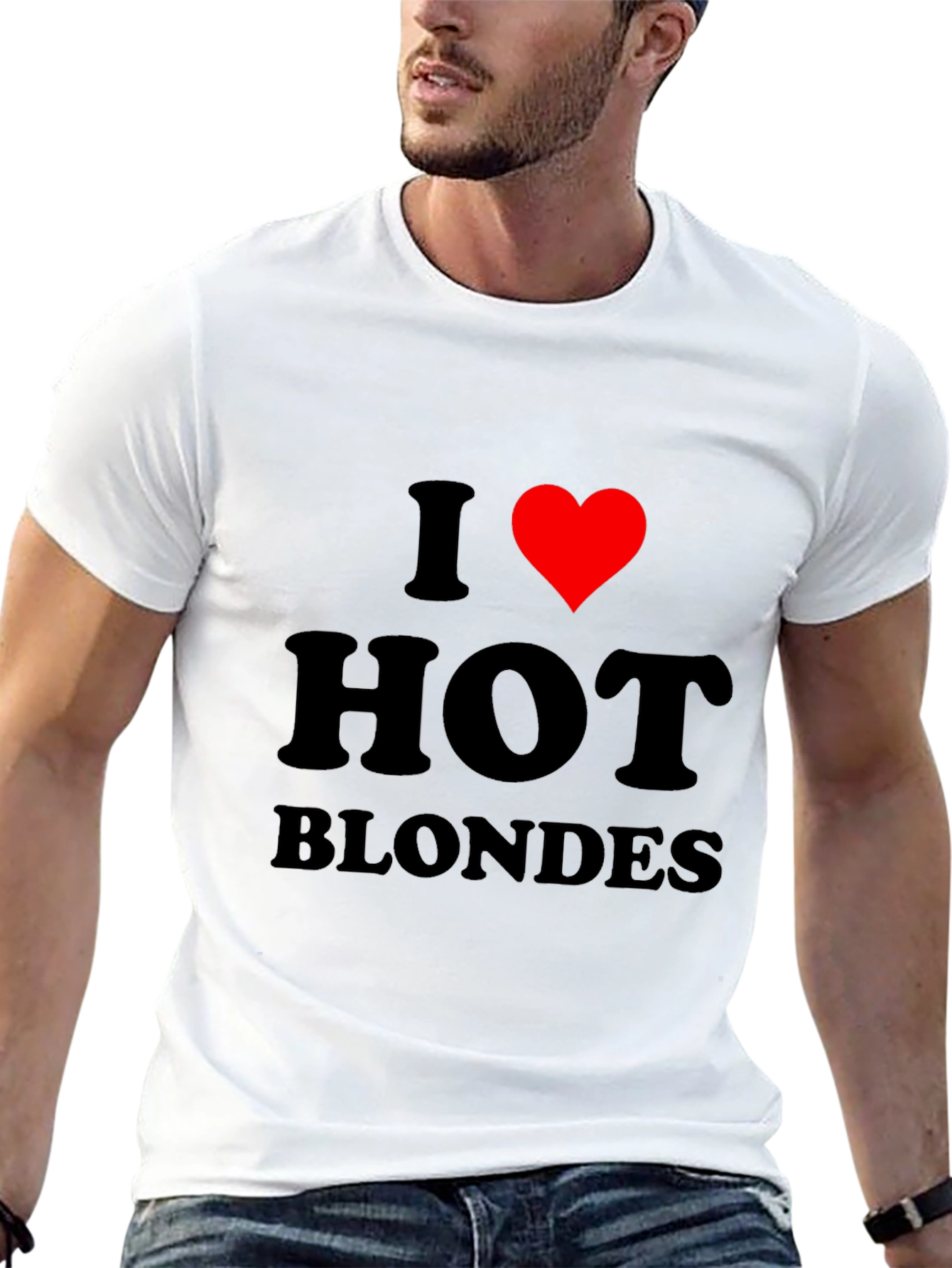 I Heart Hot Blondes Black T-Shirt