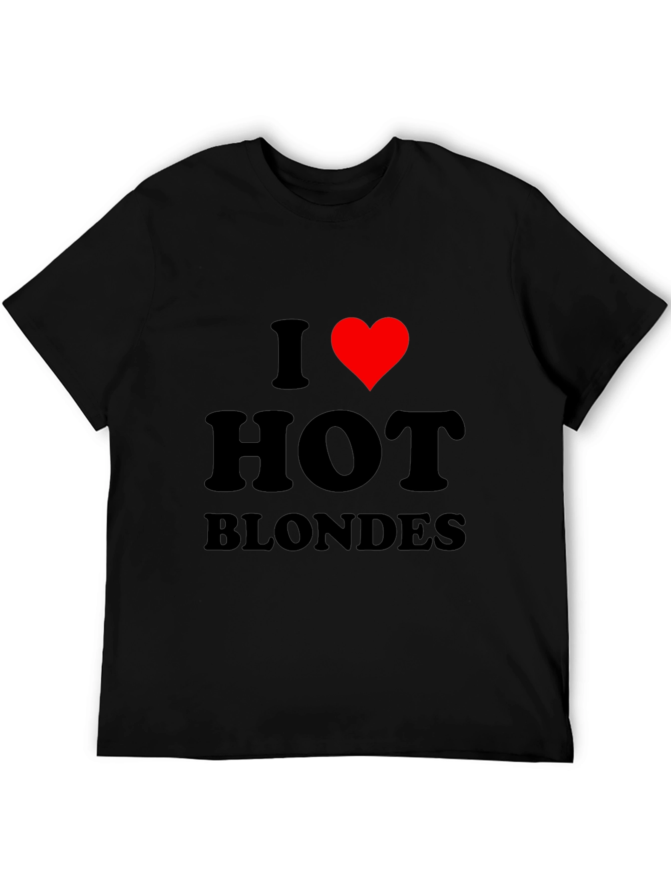 I Heart Hot Blondes Black T-Shirt
