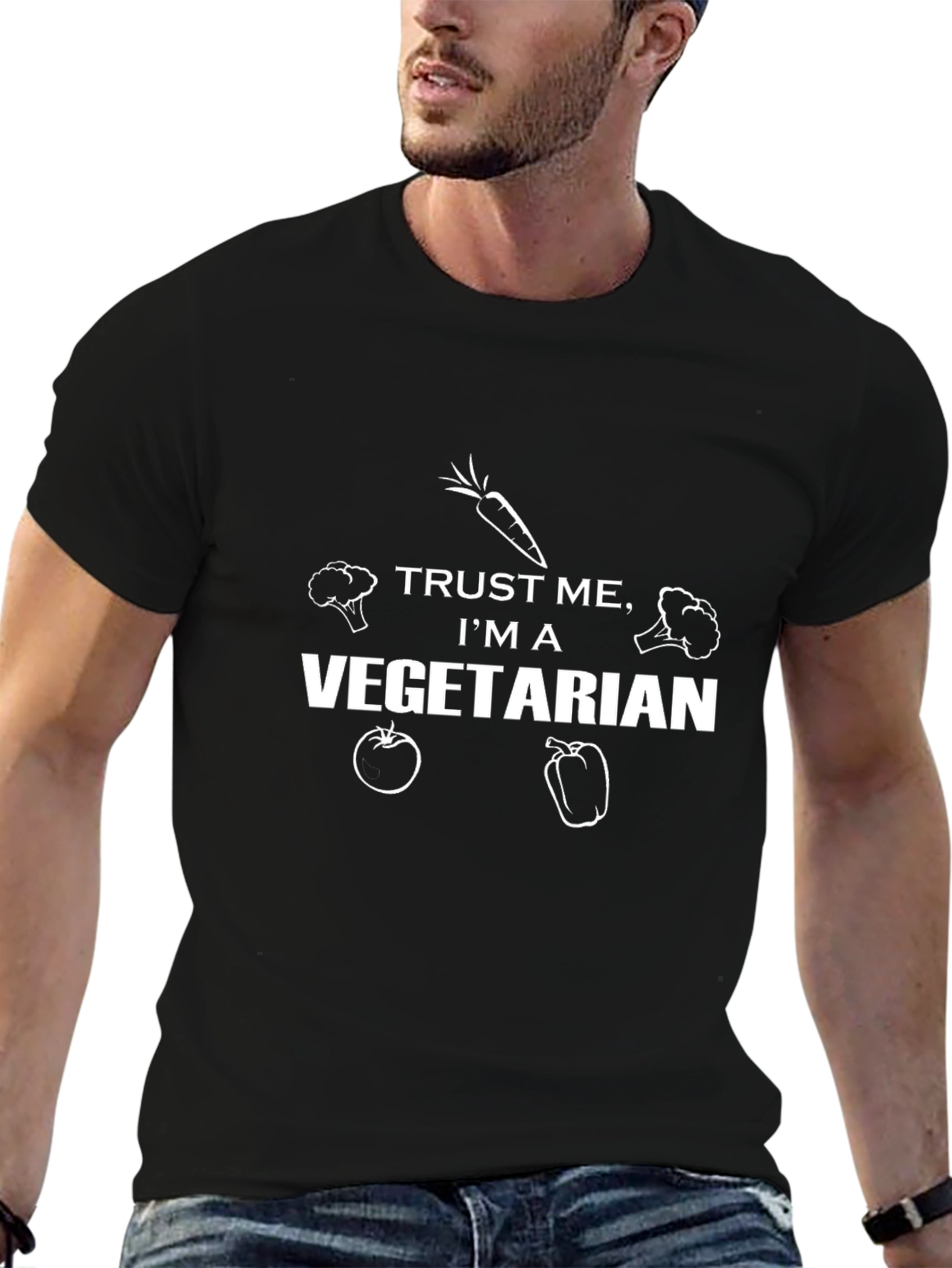 Trust Me Im A Vegetarian Black T-Shirt