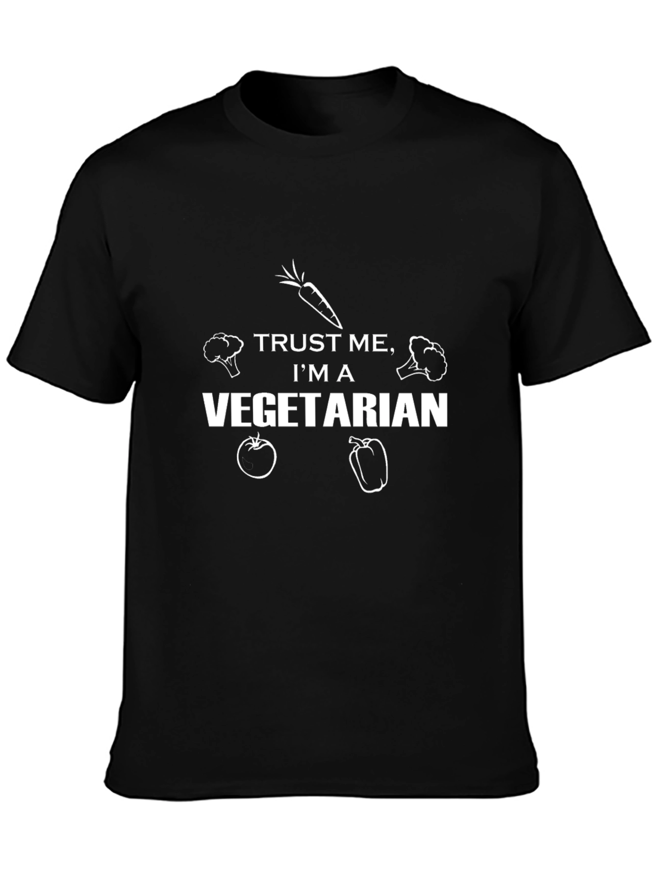 Trust Me Im A Vegetarian Black T-Shirt