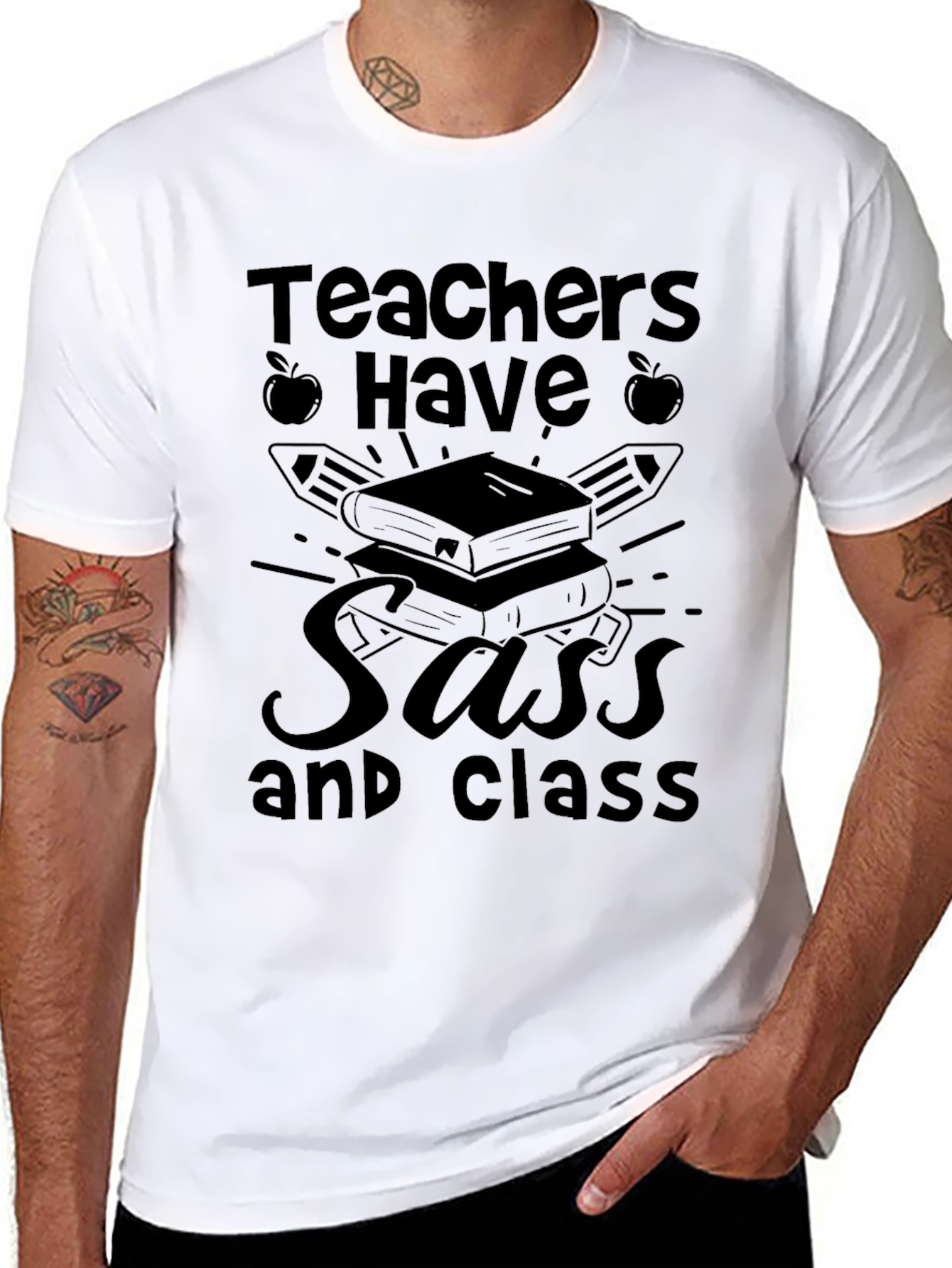 Teachers Have Sass and Class Black T-Shirt