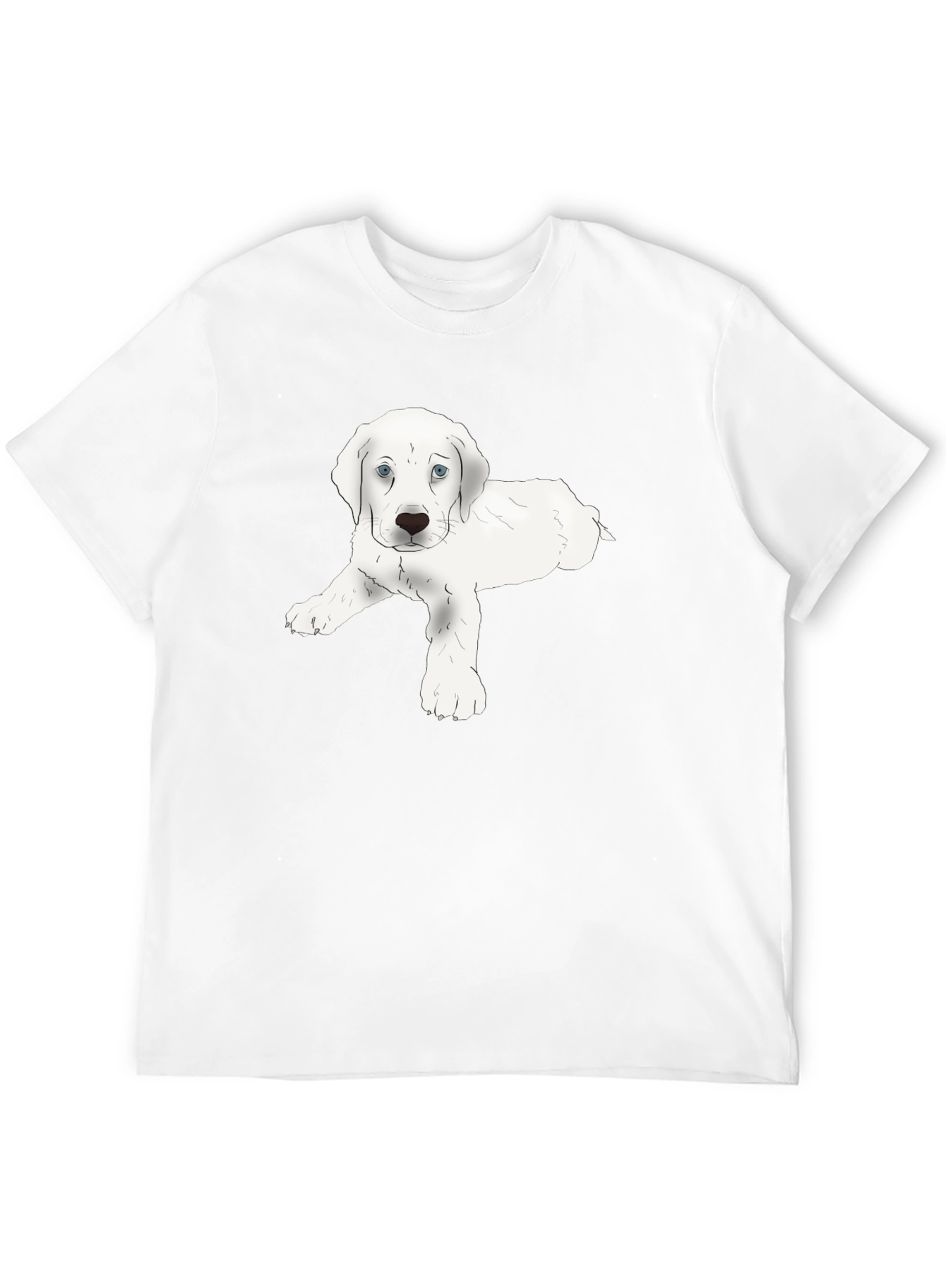 Cute White Puppy T-Shirt – Adorable Dog Lover Tee