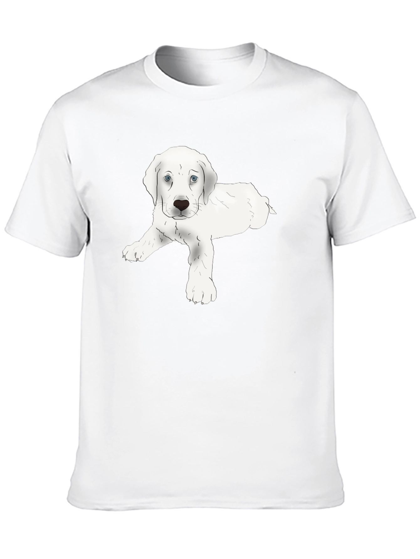 Cute White Puppy T-Shirt – Adorable Dog Lover Tee